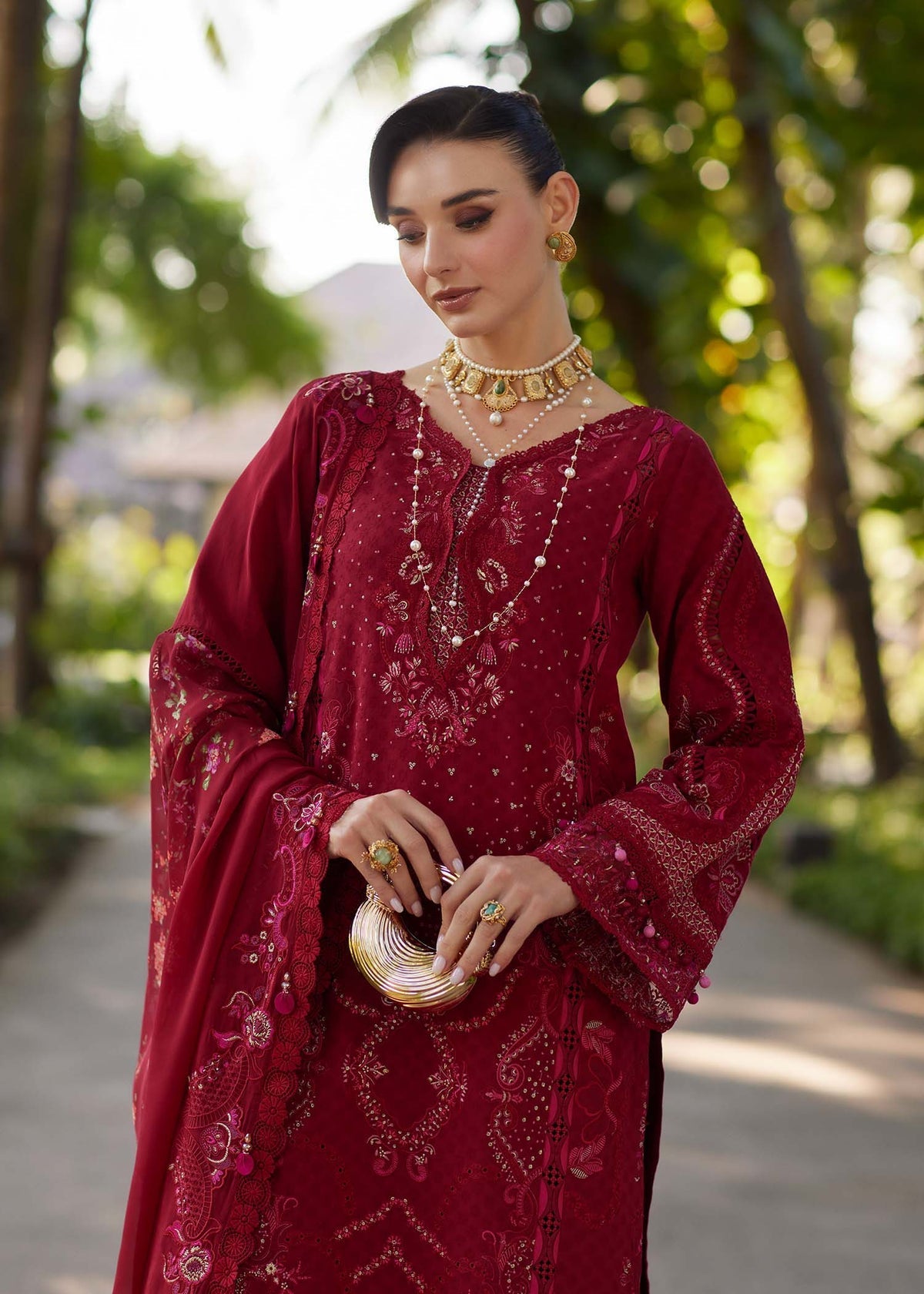 Kanwal Malik | Ariya Luxury Lawn 26 | Safa - Luxury Dress - available at Maria Faisal in UK and USA.