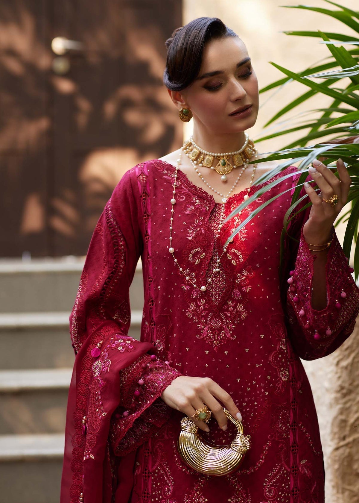 Kanwal Malik | Ariya Luxury Lawn 26 | Safa - Luxury Dress - available at Maria Faisal in UK and USA.