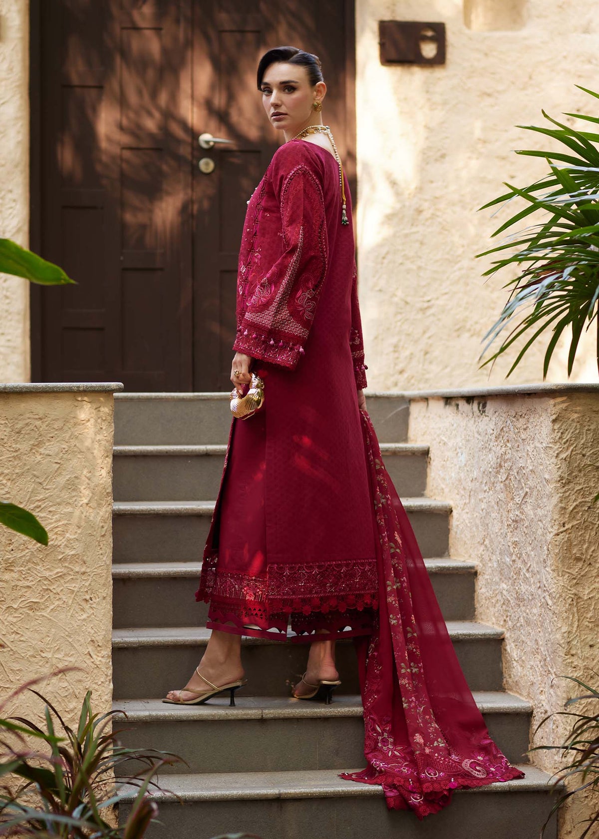 Kanwal Malik | Ariya Luxury Lawn 26 | Safa - Luxury Dress - available at Maria Faisal in UK and USA.
