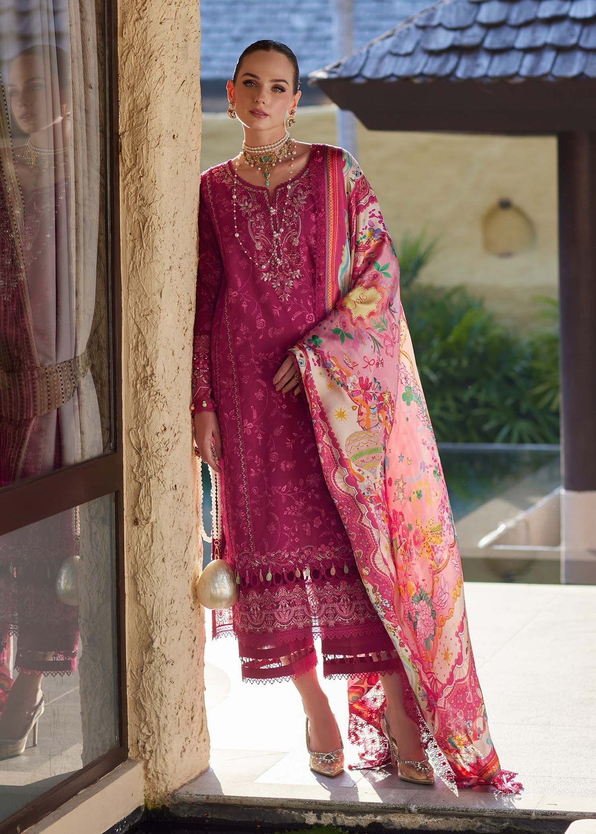 Kanwal Malik | Ariya Luxury Lawn 26 | Avelyn - Luxury Dress - available at Maria Faisal in UK and USA.