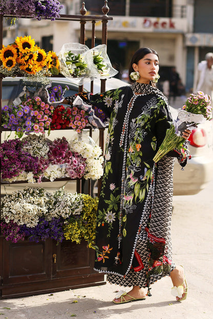 Zaha | Festive Lawn 26 | MIDNIGHT BLOOM (ZF26-04) - Luxury Dress - available at Maria Faisal in UK and USA.