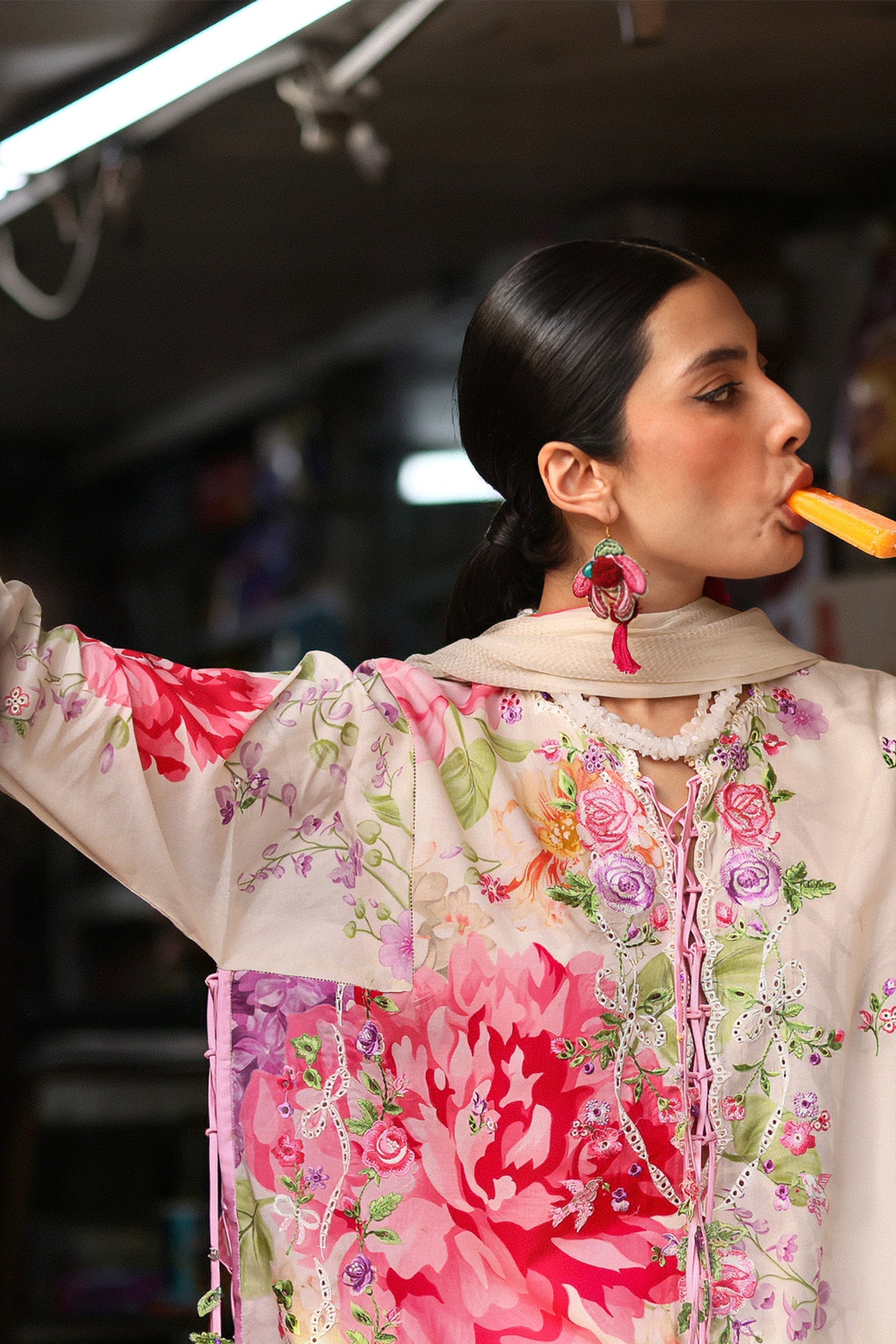 Zaha | Festive Lawn 26 | PINK MINK FROLIC (ZF26-05) - Luxury Dress - available at Maria Faisal in UK and USA.