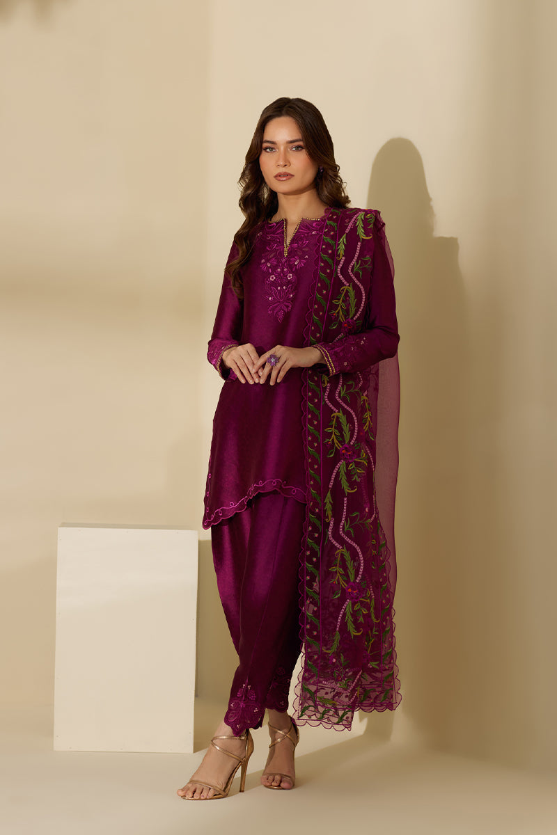 Mina Hasan | Signature Pret | Saara - Luxury Dress - available at Maria Faisal in UK and USA.