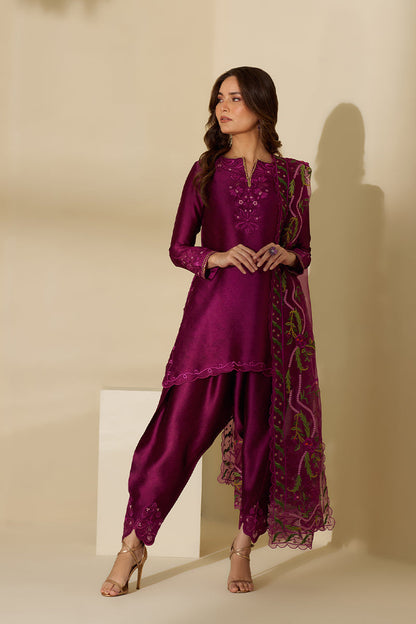 Mina Hasan | Signature Pret | Saara - Luxury Dress - available at Maria Faisal in UK and USA.