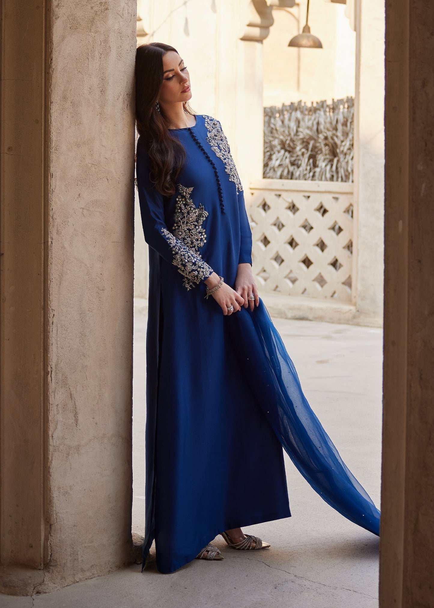 Kanwal Malik | Ghina Luxury Pret | Huda - Luxury Dress - available at Maria Faisal in UK and USA.