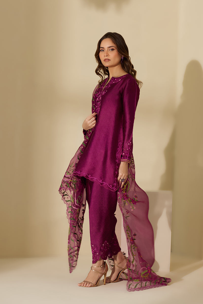 Mina Hasan | Signature Pret | Saara - Luxury Dress - available at Maria Faisal in UK and USA.