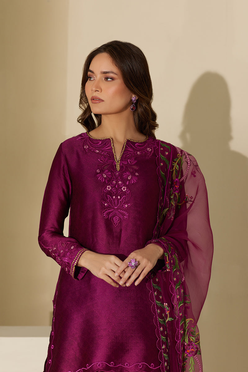 Mina Hasan | Signature Pret | Saara - Luxury Dress - available at Maria Faisal in UK and USA.