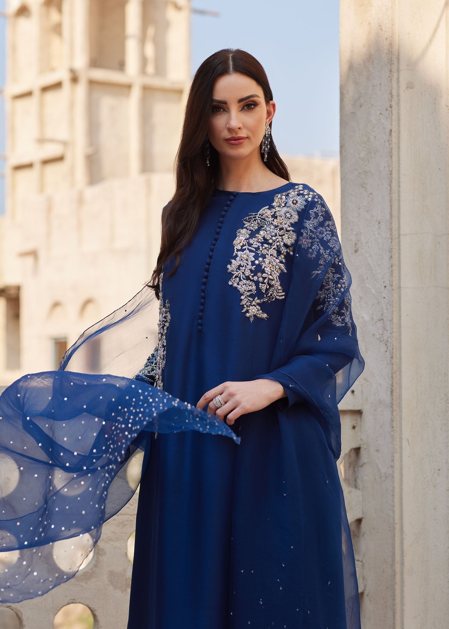 Kanwal Malik | Ghina Luxury Pret | Huda - Luxury Dress - available at Maria Faisal in UK and USA.