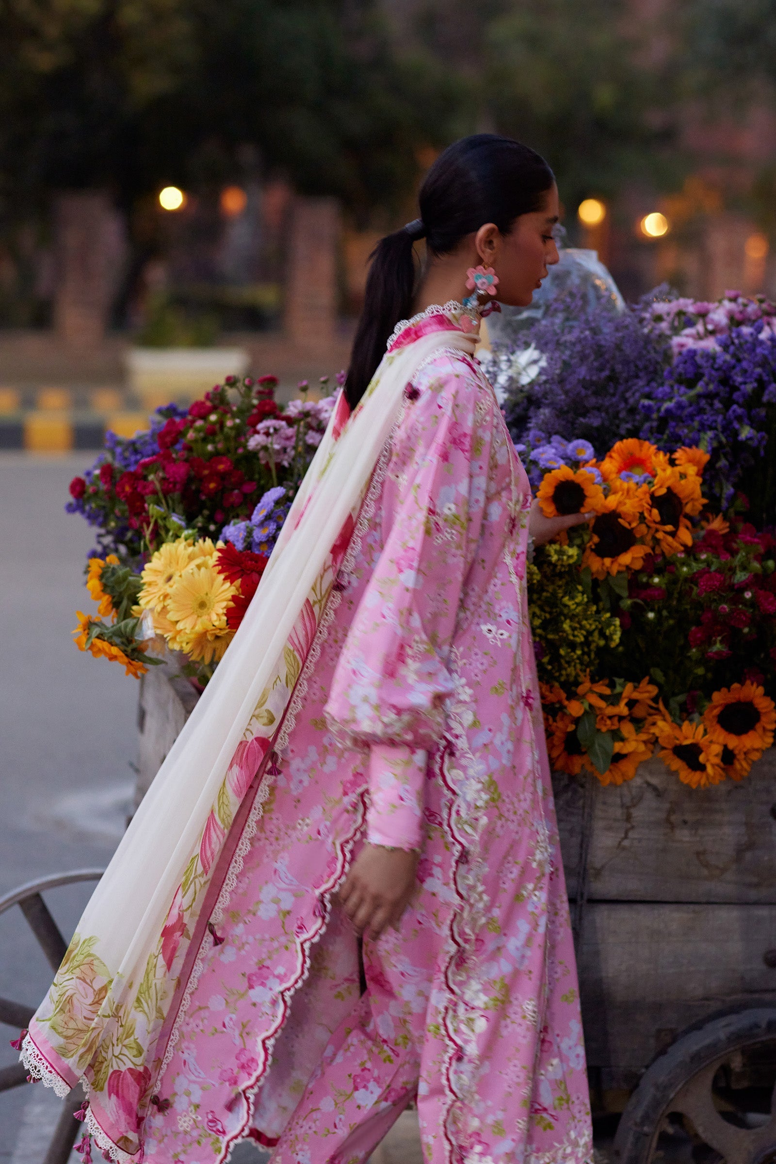 Zaha | Festive Lawn 26 | PEONY REVERIE (ZF26-03) - Luxury Dress - available at Maria Faisal in UK and USA.