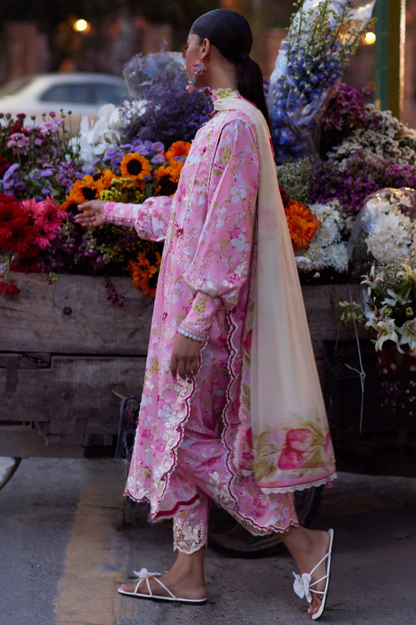 Zaha | Festive Lawn 26 | PEONY REVERIE (ZF26-03) - Luxury Dress - available at Maria Faisal in UK and USA.