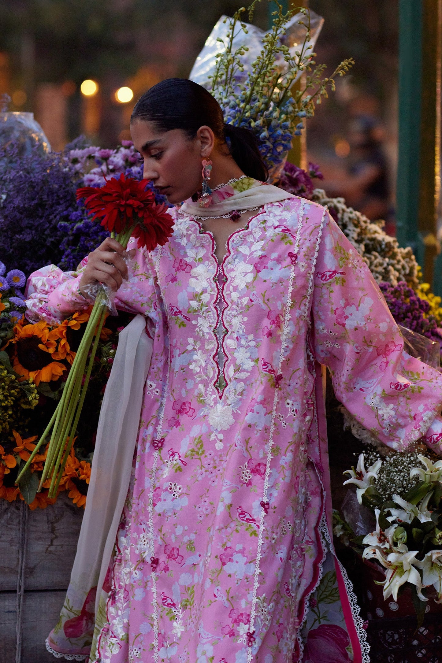 Zaha | Festive Lawn 26 | PEONY REVERIE (ZF26-03) - Luxury Dress - available at Maria Faisal in UK and USA.