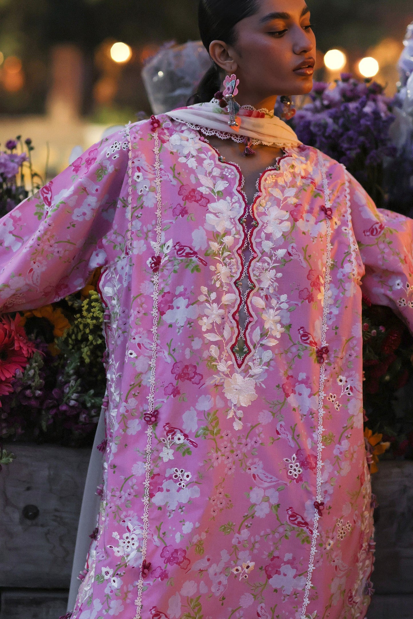 Zaha | Festive Lawn 26 | PEONY REVERIE (ZF26-03) - Luxury Dress - available at Maria Faisal in UK and USA.