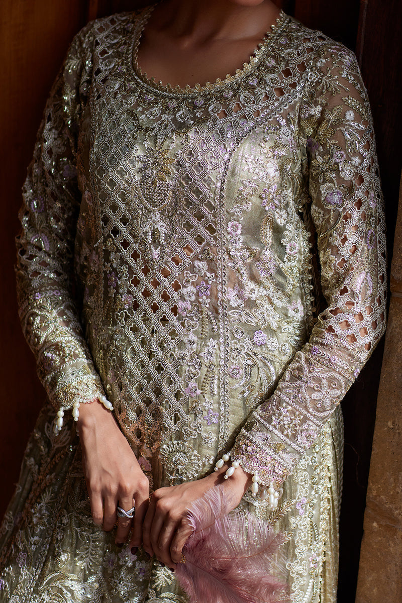 Afrozeh | Dastangoi Wedding Formals | Sukhan - Wedding Dress - available at Maria Faisal in UK and USA.