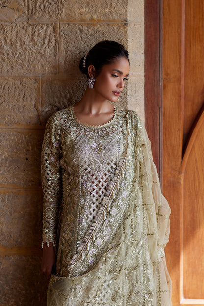 Afrozeh | Dastangoi Wedding Formals | Sukhan - Wedding Dress - available at Maria Faisal in UK and USA.
