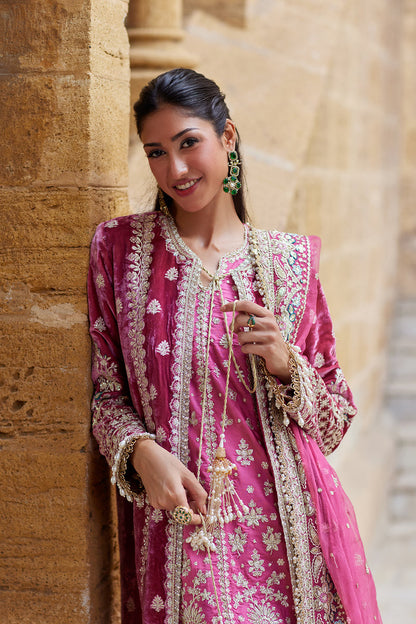 Afrozeh | Dastangoi Wedding Formals | Mehfil - Wedding Dress - available at Maria Faisal in UK and USA.