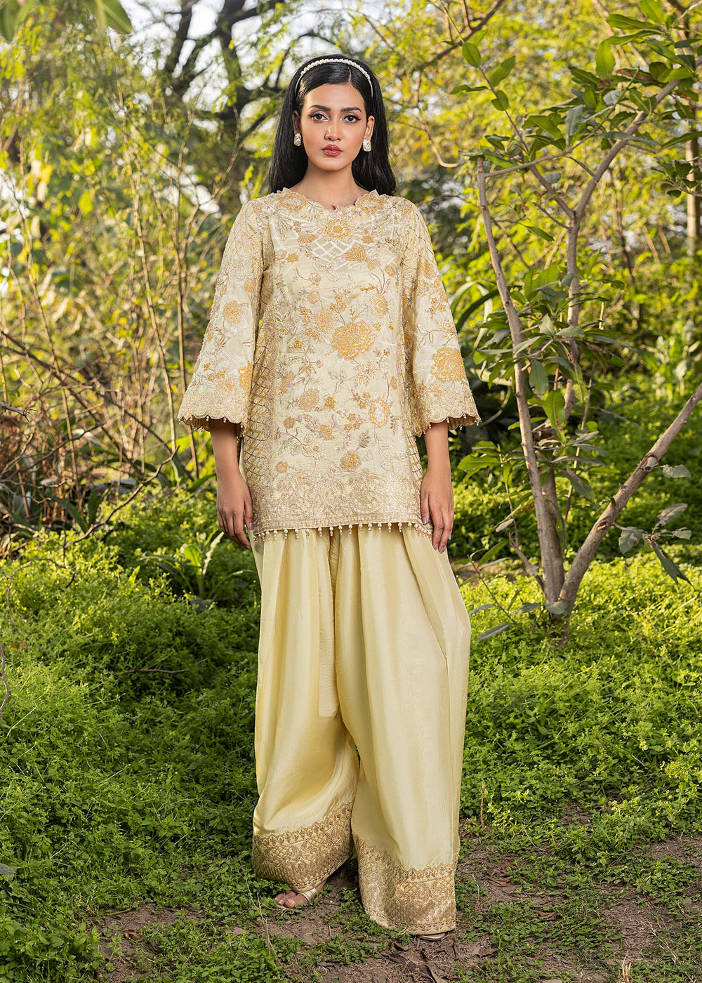 HSY | Summer Edit | Butter Yellow - Ladies Clothes - Maria Faisal