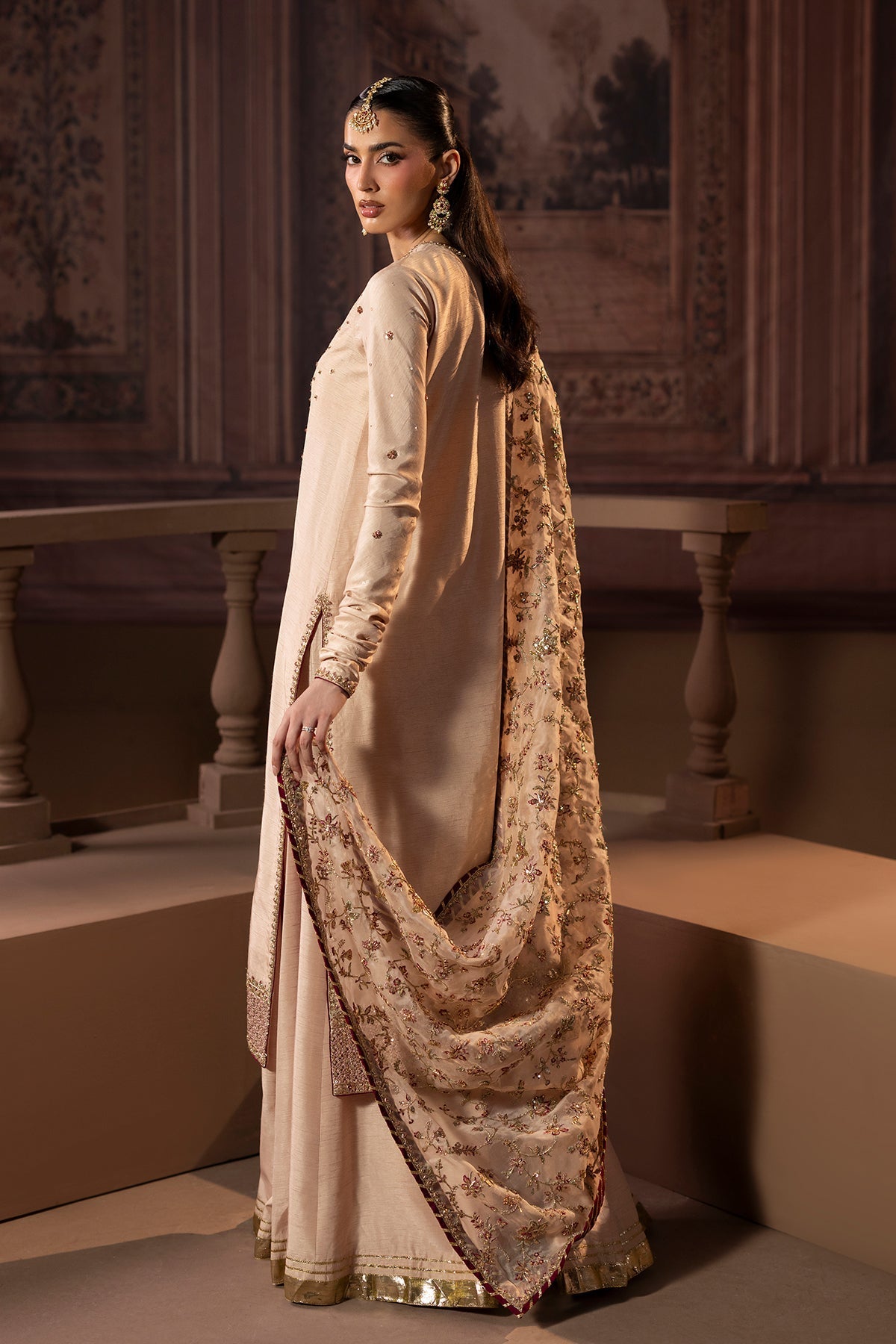 Mina Kashif | Zaib Formals | Mehrunisa - Formal Dress - available at Maria Faisal in UK and USA.
