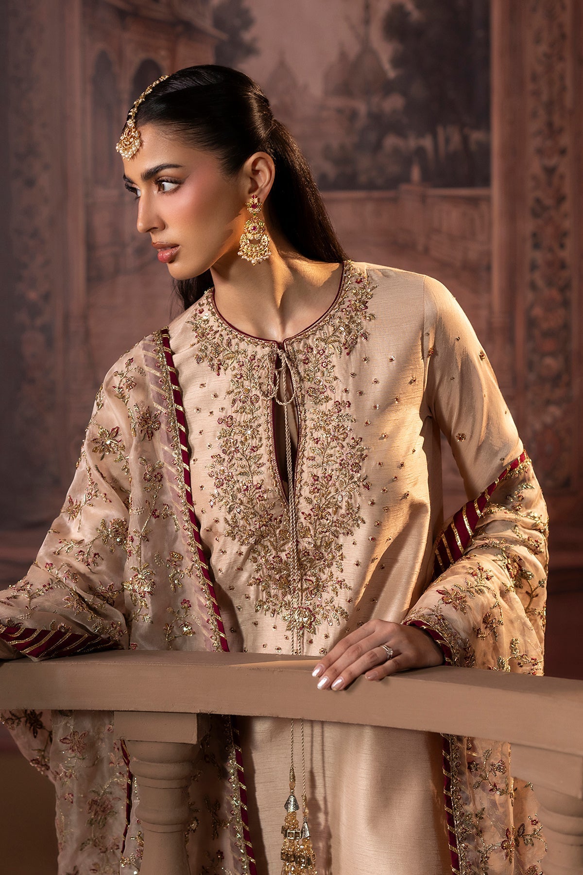 Mina Kashif | Zaib Formals | Mehrunisa - Formal Dress - available at Maria Faisal in UK and USA.