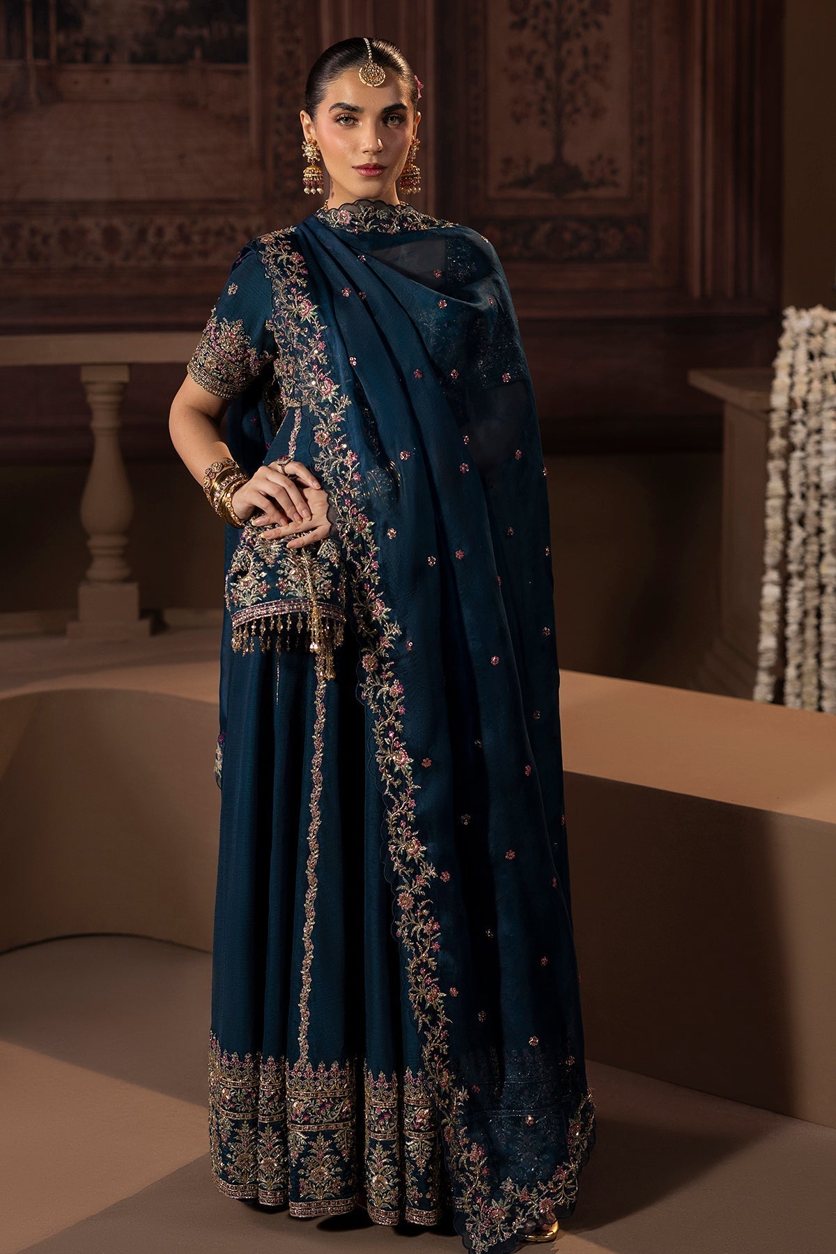 Mina Kashif | Zaib Formals | Neelam - Formal Dress - available at Maria Faisal in UK and USA.