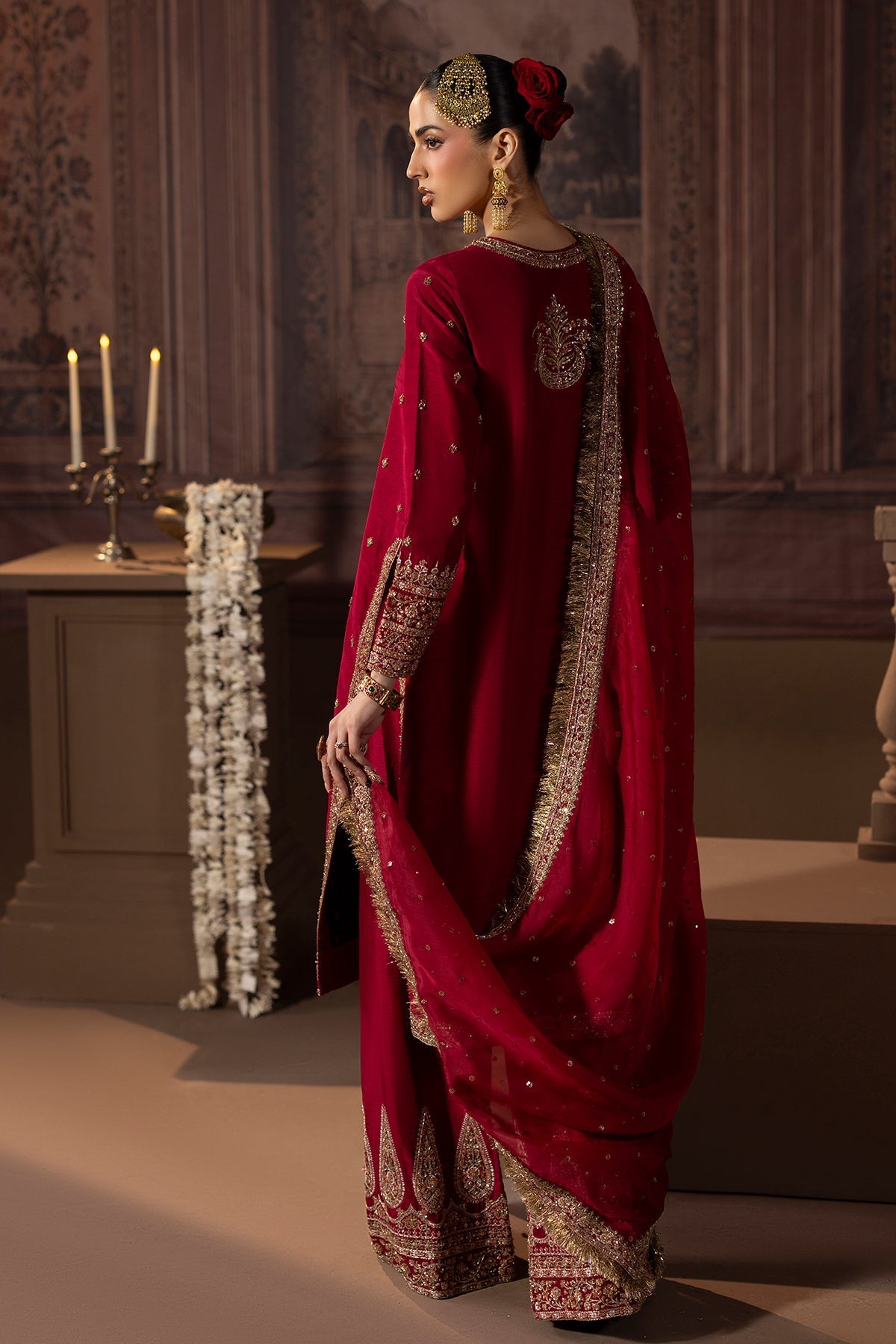 Mina Kashif | Zaib Formals | Ruby - Formal Dress - available at Maria Faisal in UK and USA.