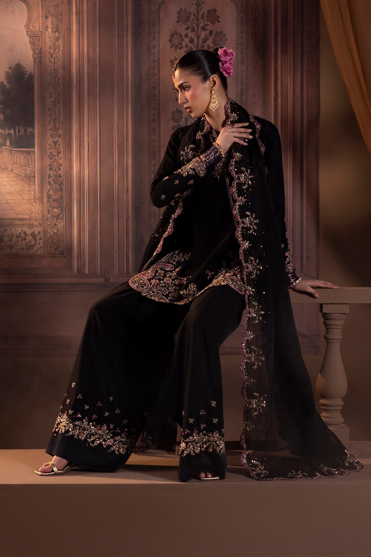 Mina Kashif | Zaib Formals | Noorbano - Formal Dress - available at Maria Faisal in UK and USA.