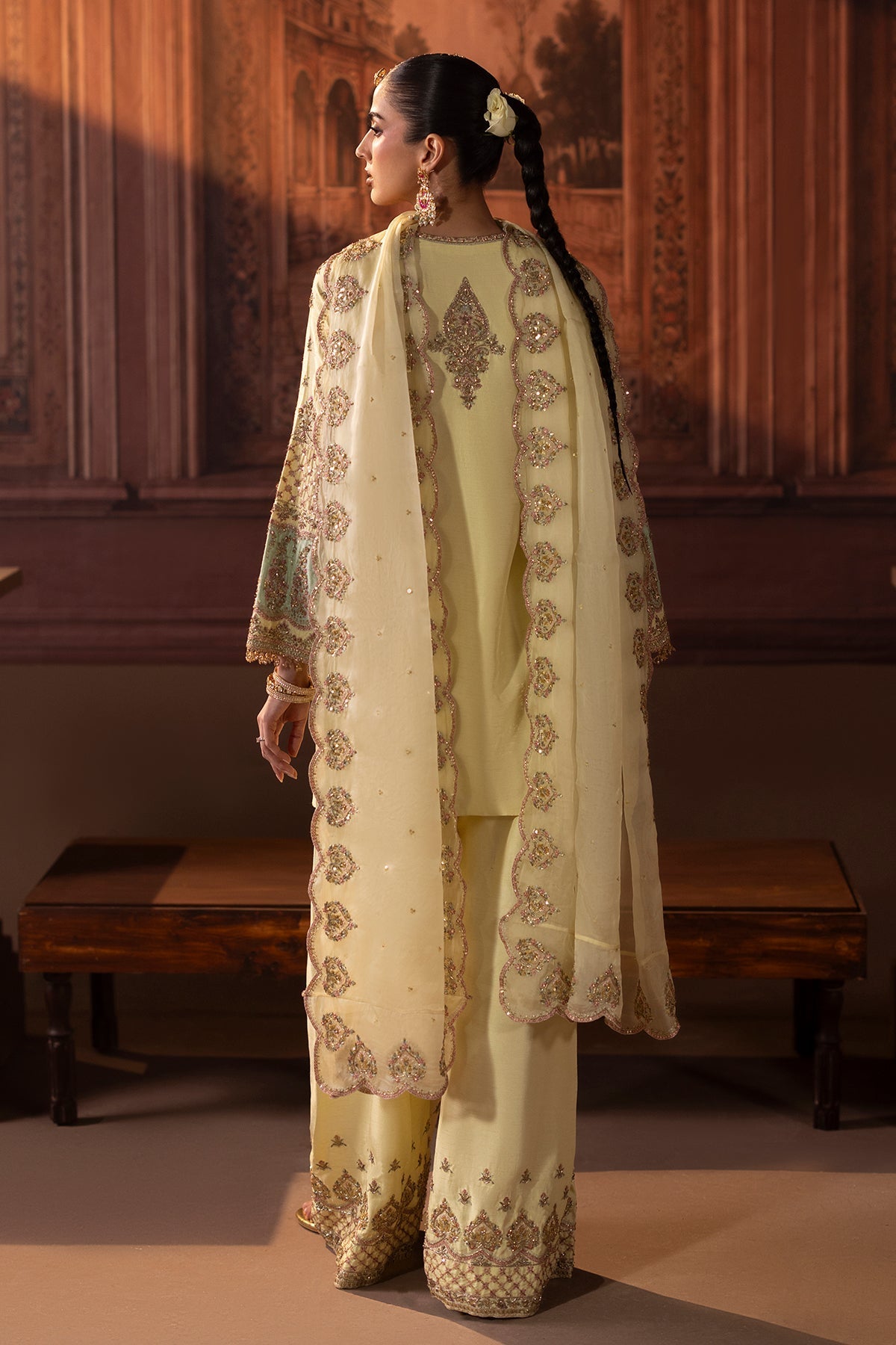 Mina Kashif | Zaib Formals | Noorani - Formal Dress - available at Maria Faisal in UK and USA.