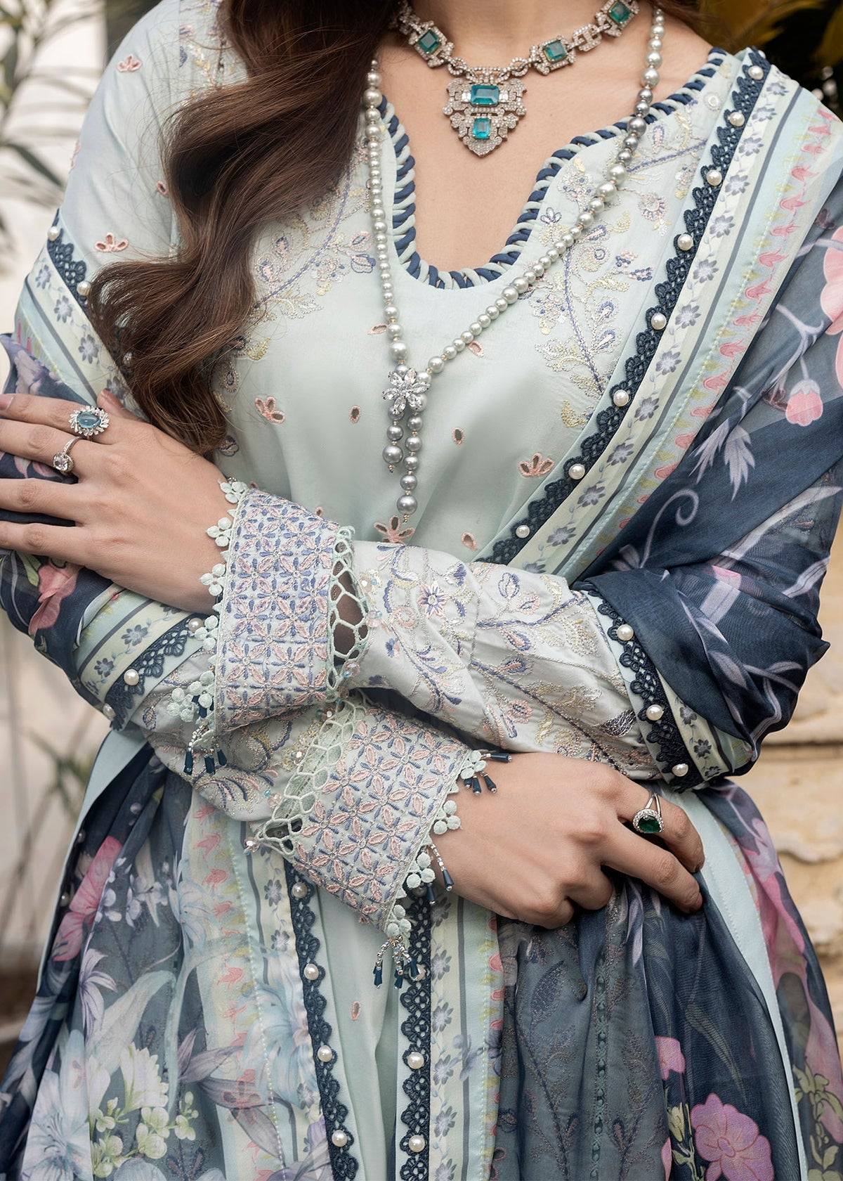 Shurooq | Luxury Lawn 25 | Evie by Maria Faisal - Registered Vendor of : Shurooq - type : Ladies Clothes - 100% original wedding dresses