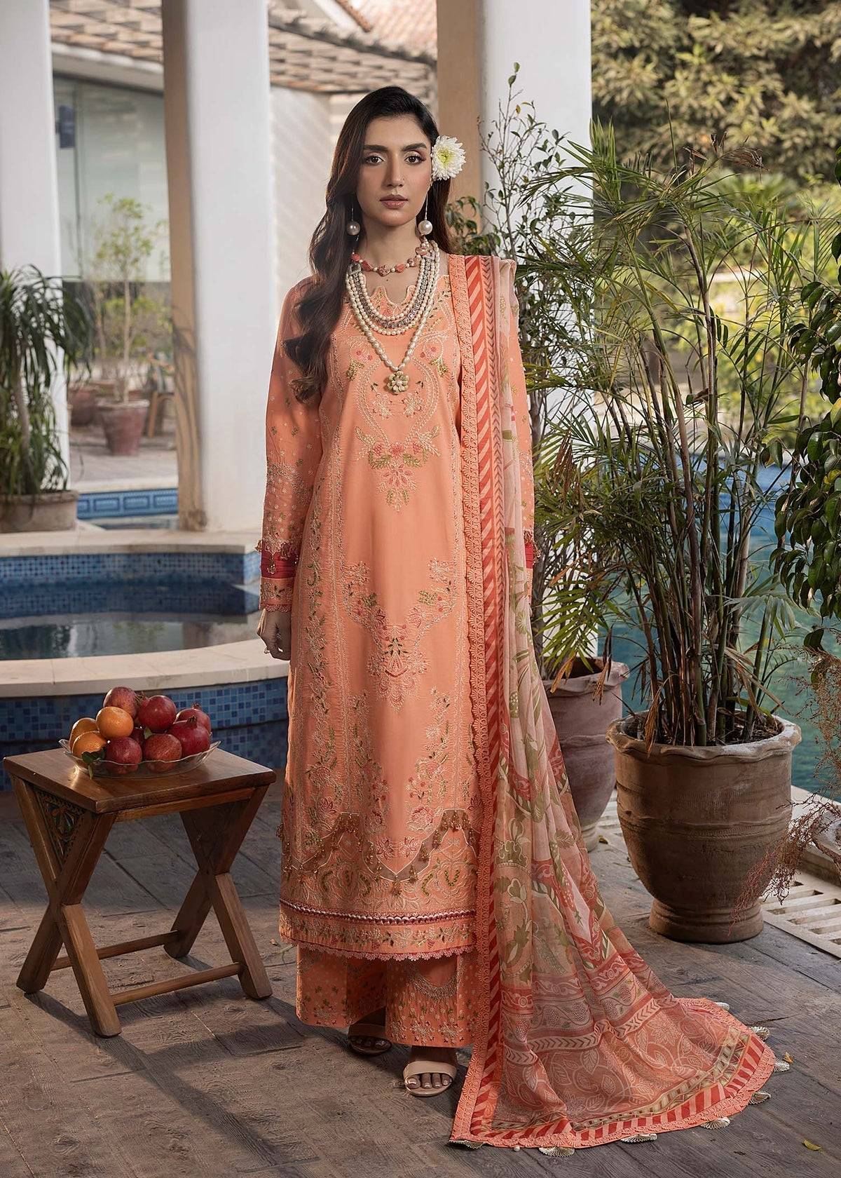 Shurooq | Luxury Lawn 25 | Zyra by Maria Faisal - Registered Vendor of : Shurooq - type : Ladies Clothes - 100% original wedding dresses