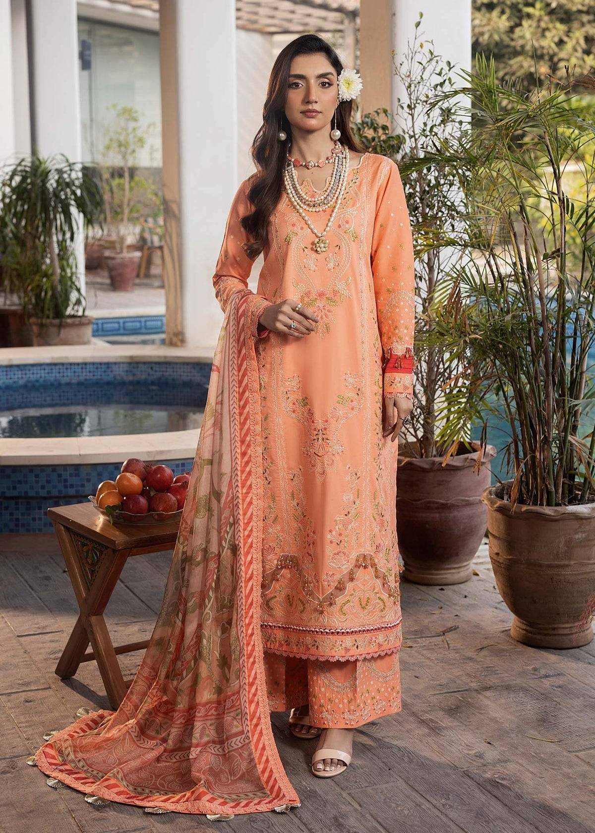 Shurooq | Luxury Lawn 25 | Zyra by Maria Faisal - Registered Vendor of : Shurooq - type : Ladies Clothes - 100% original wedding dresses
