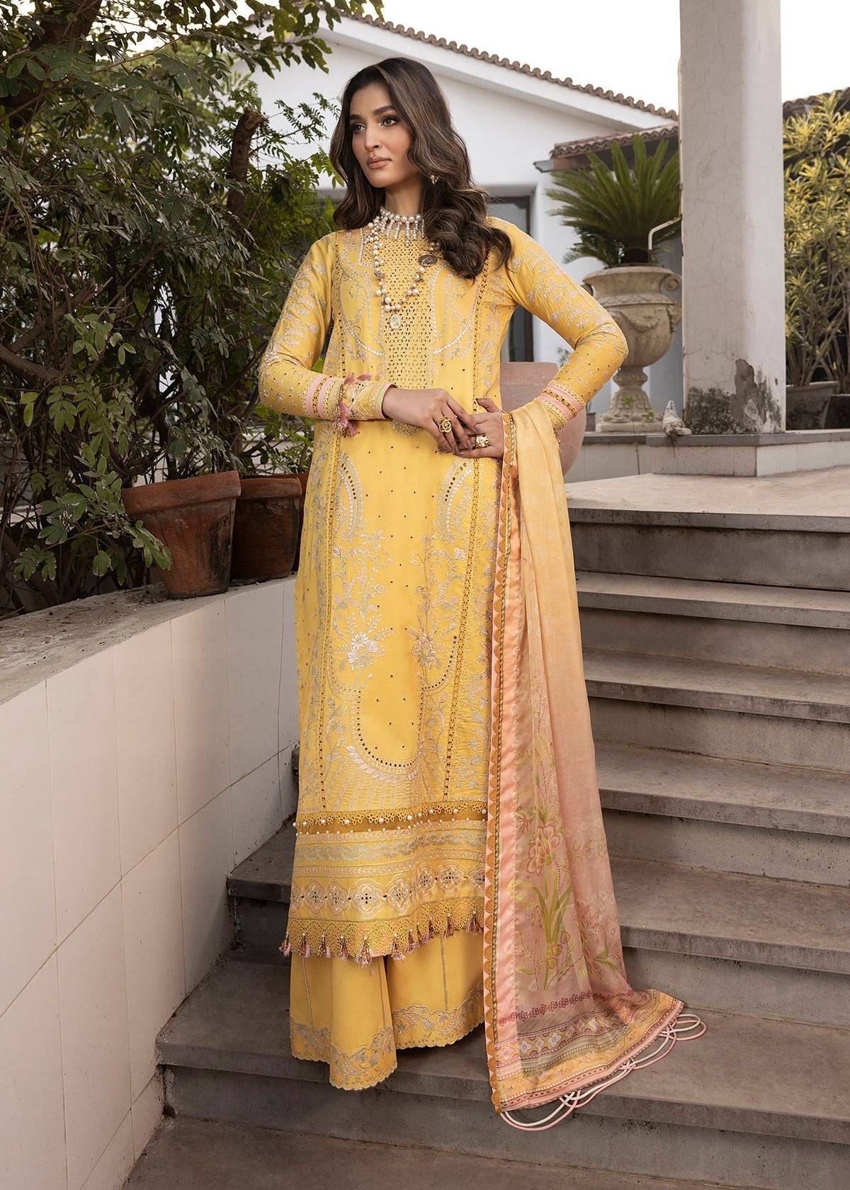 Shurooq | Luxury Lawn 25 | Abigail by Maria Faisal - Registered Vendor of : Shurooq - type : Ladies Clothes - 100% original wedding dresses
