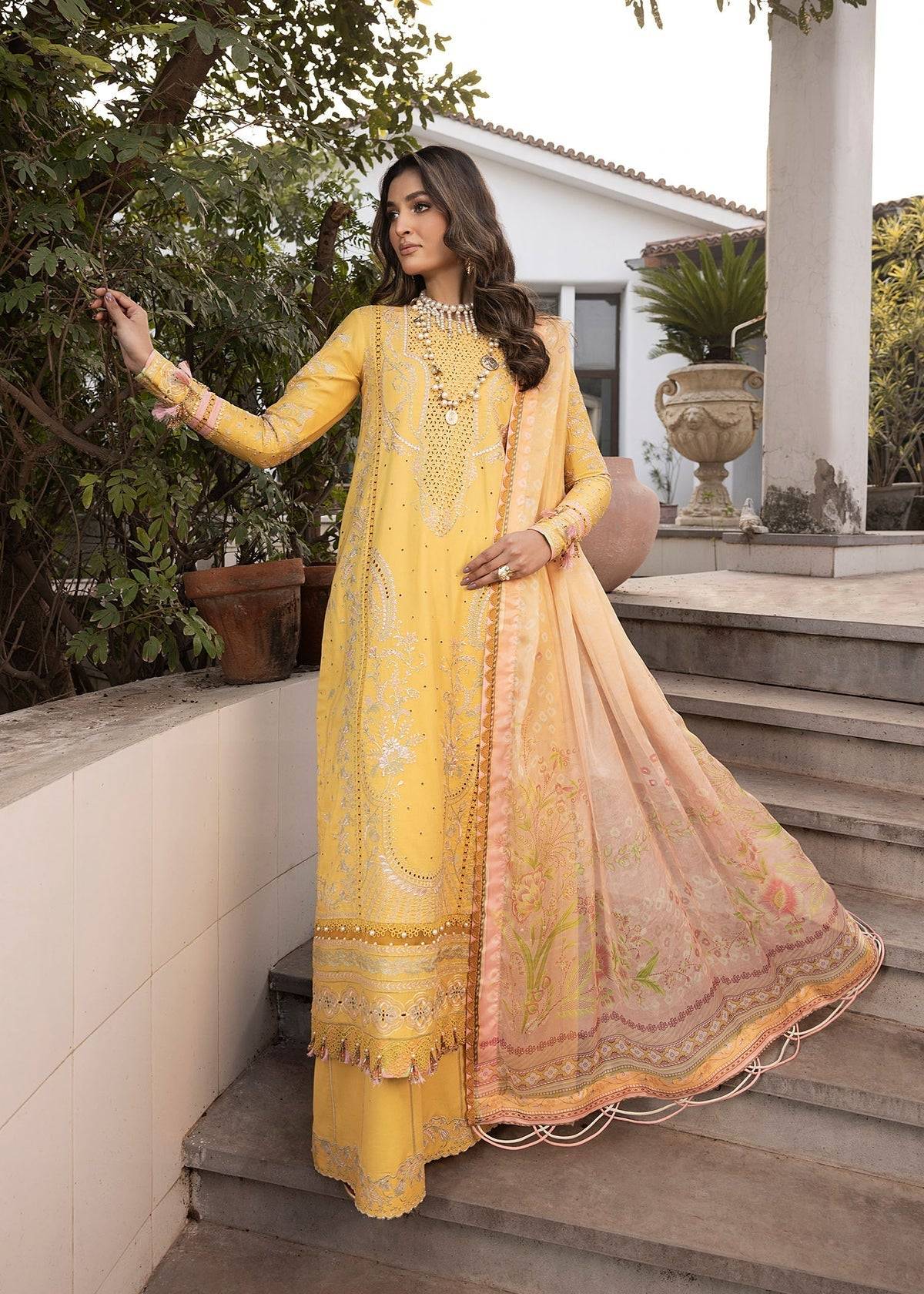 Shurooq | Luxury Lawn 25 | Abigail by Maria Faisal - Registered Vendor of : Shurooq - type : Ladies Clothes - 100% original wedding dresses