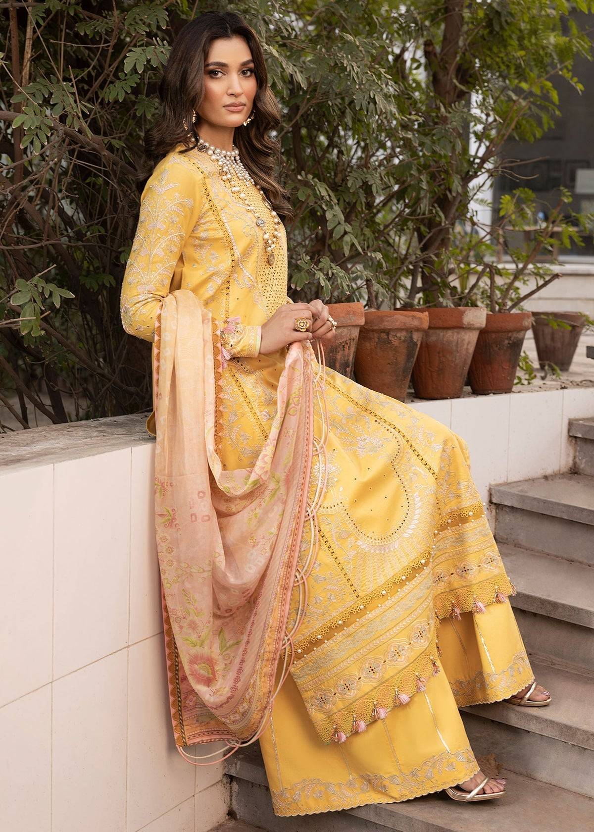 Shurooq | Luxury Lawn 25 | Abigail by Maria Faisal - Registered Vendor of : Shurooq - type : Ladies Clothes - 100% original wedding dresses