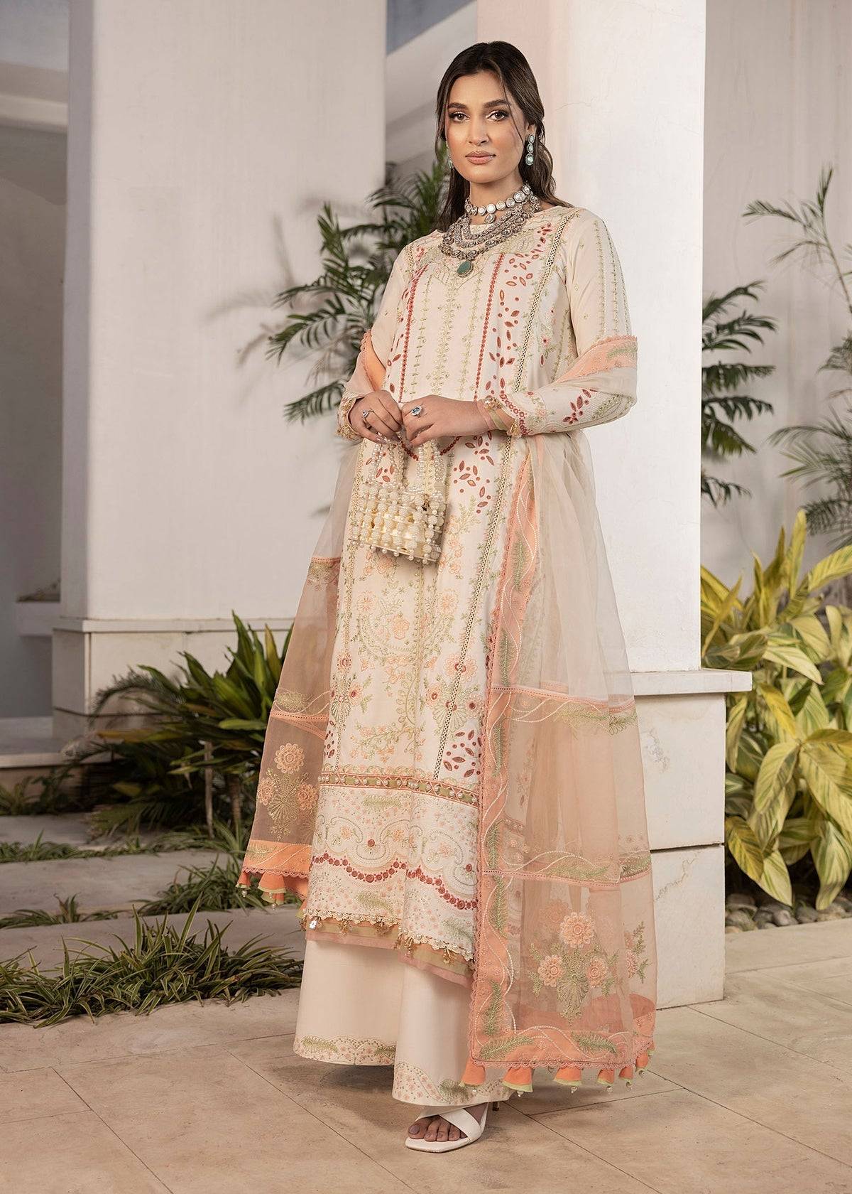 Shurooq | Luxury Lawn 25 | Nora by Maria Faisal - Registered Vendor of : Shurooq - type : Ladies Clothes - 100% original wedding dresses