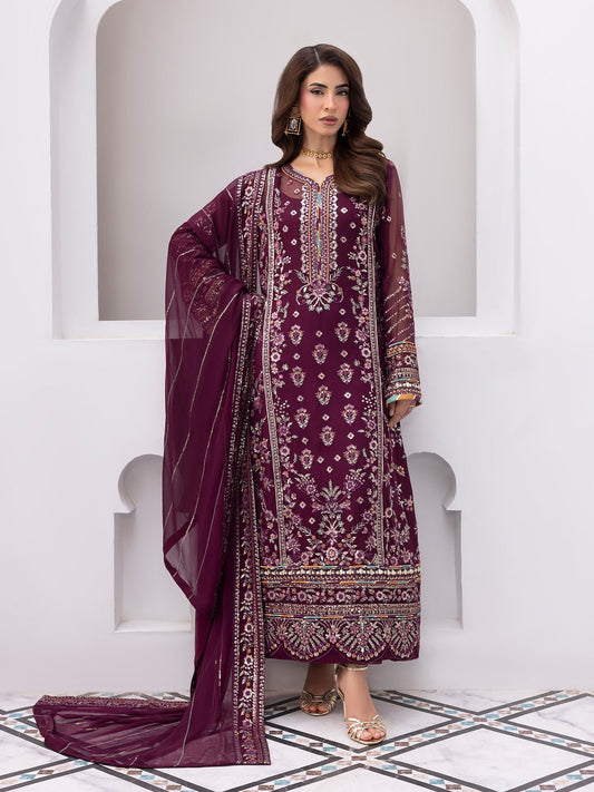 Gulaal | Maeri Luxury Chiffon 26 | Etincelle - Formal Dress - available at Maria Faisal in UK and USA.