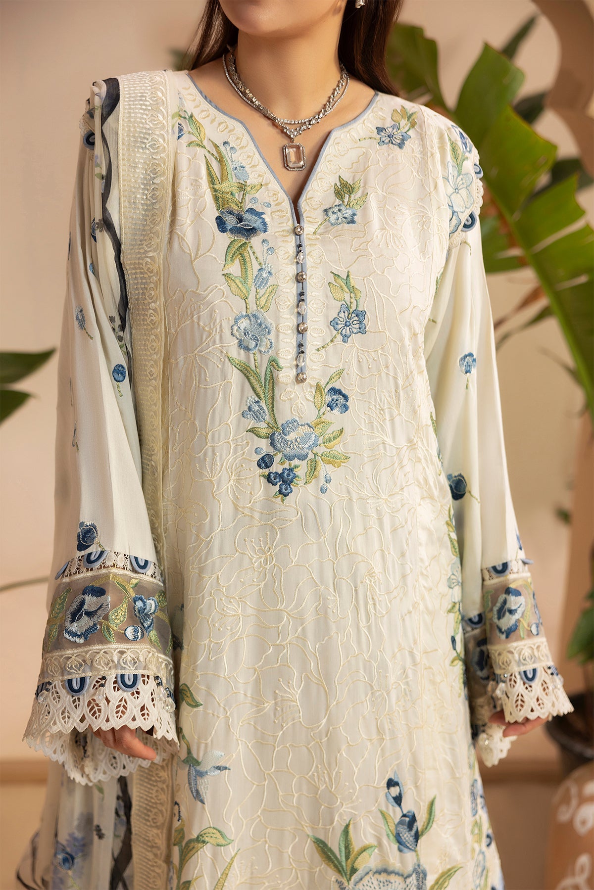 Raeesa Premium | Gulkar Viscose | GK-02 - Luxury Dress - available at Maria Faisal in UK and USA.