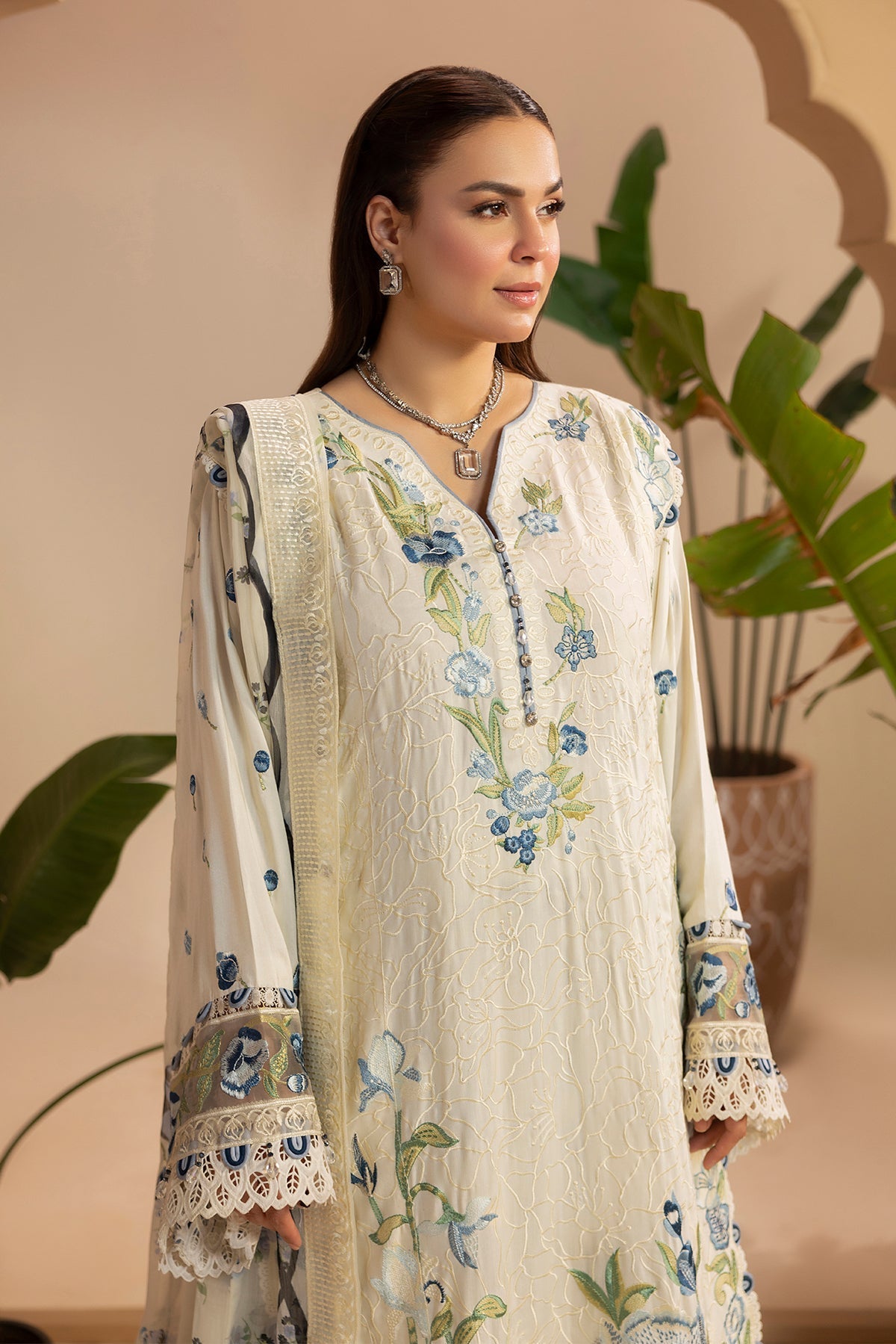 Raeesa Premium | Gulkar Viscose | GK-02 - Luxury Dress - available at Maria Faisal in UK and USA.