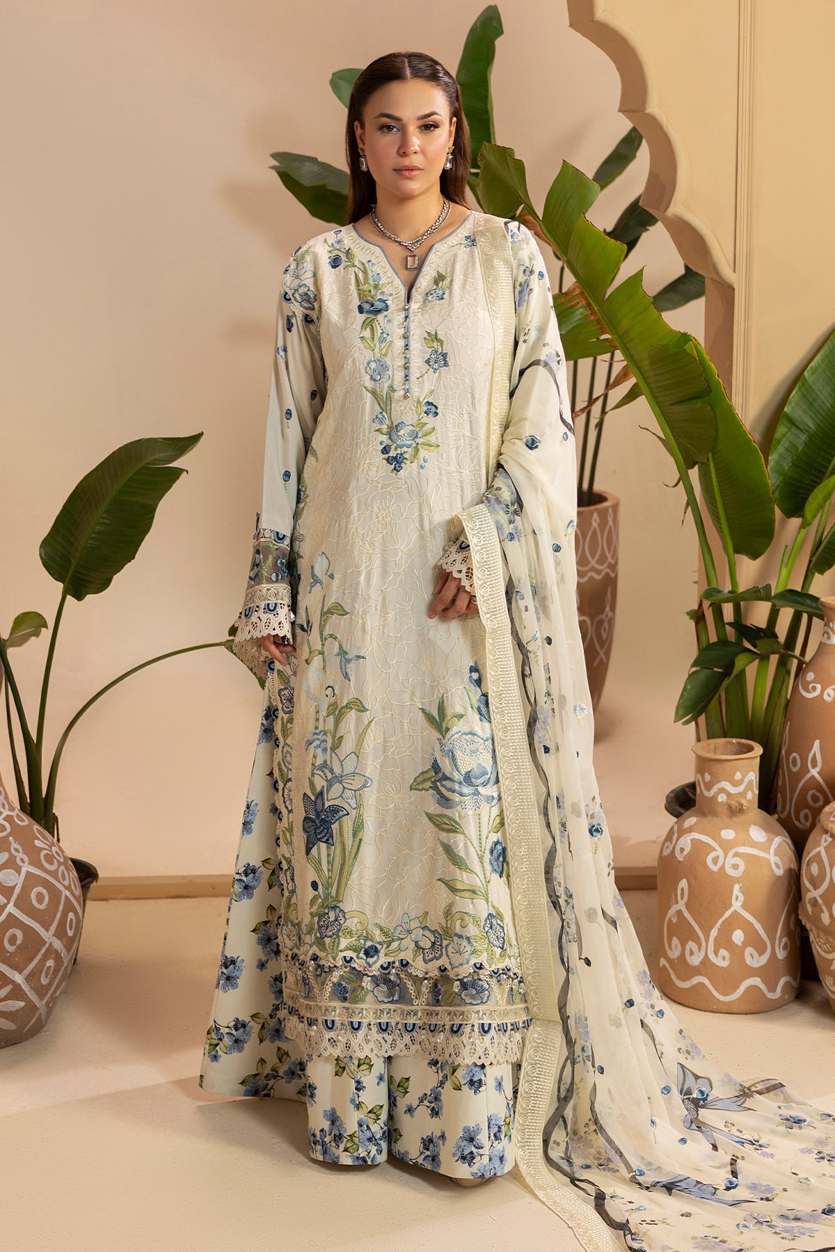 Raeesa Premium | Gulkar Viscose | GK-02 - Luxury Dress - available at Maria Faisal in UK and USA.