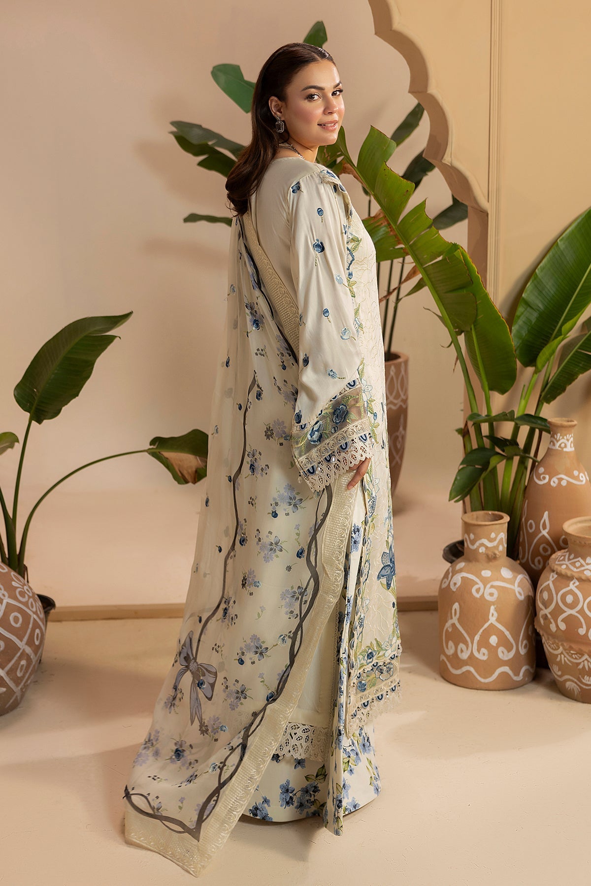 Raeesa Premium | Gulkar Viscose | GK-02 - Luxury Dress - available at Maria Faisal in UK and USA.
