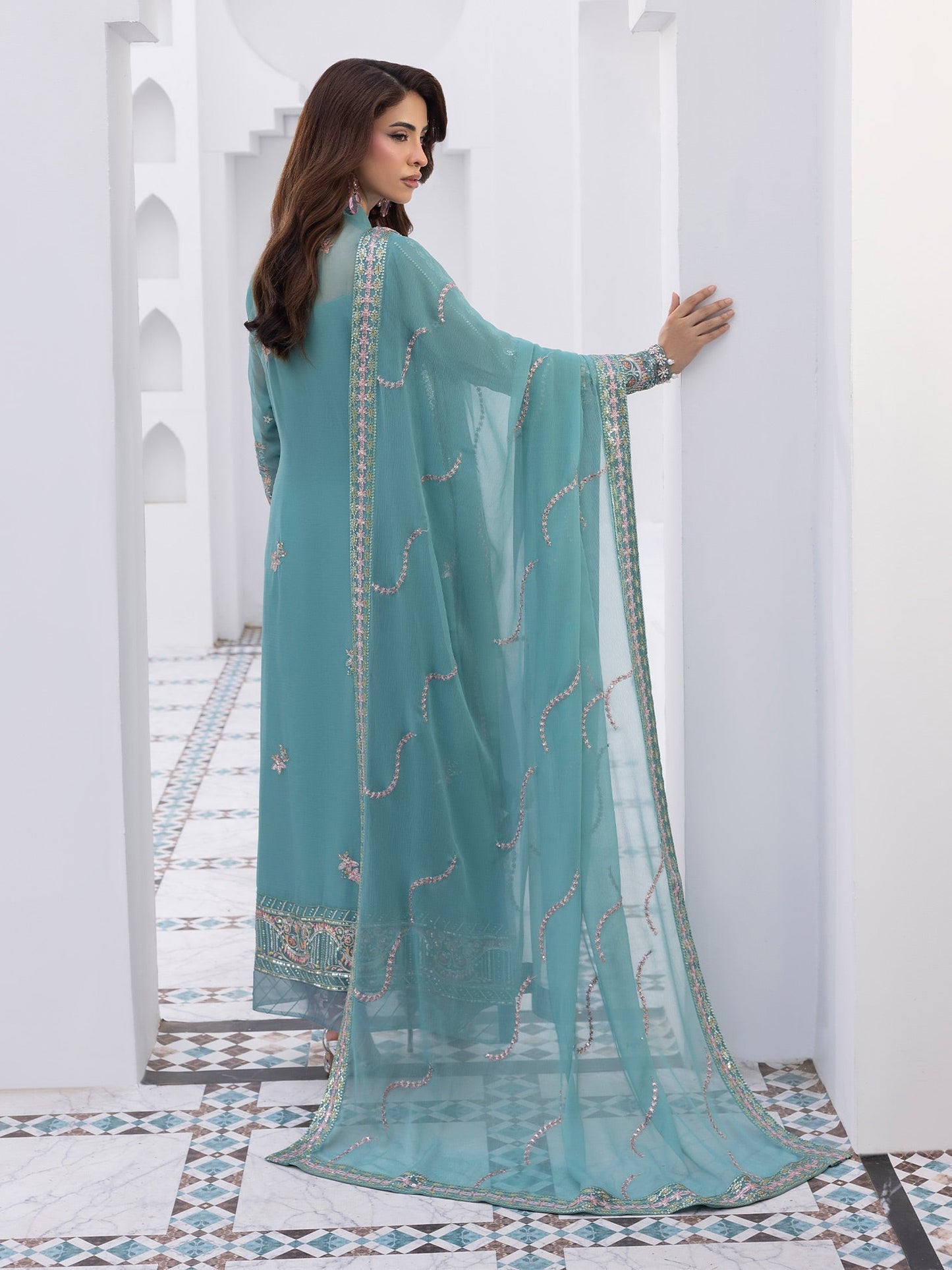 Gulaal | Maeri Luxury Chiffon 26 | Desir - Formal Dress - available at Maria Faisal in UK and USA.