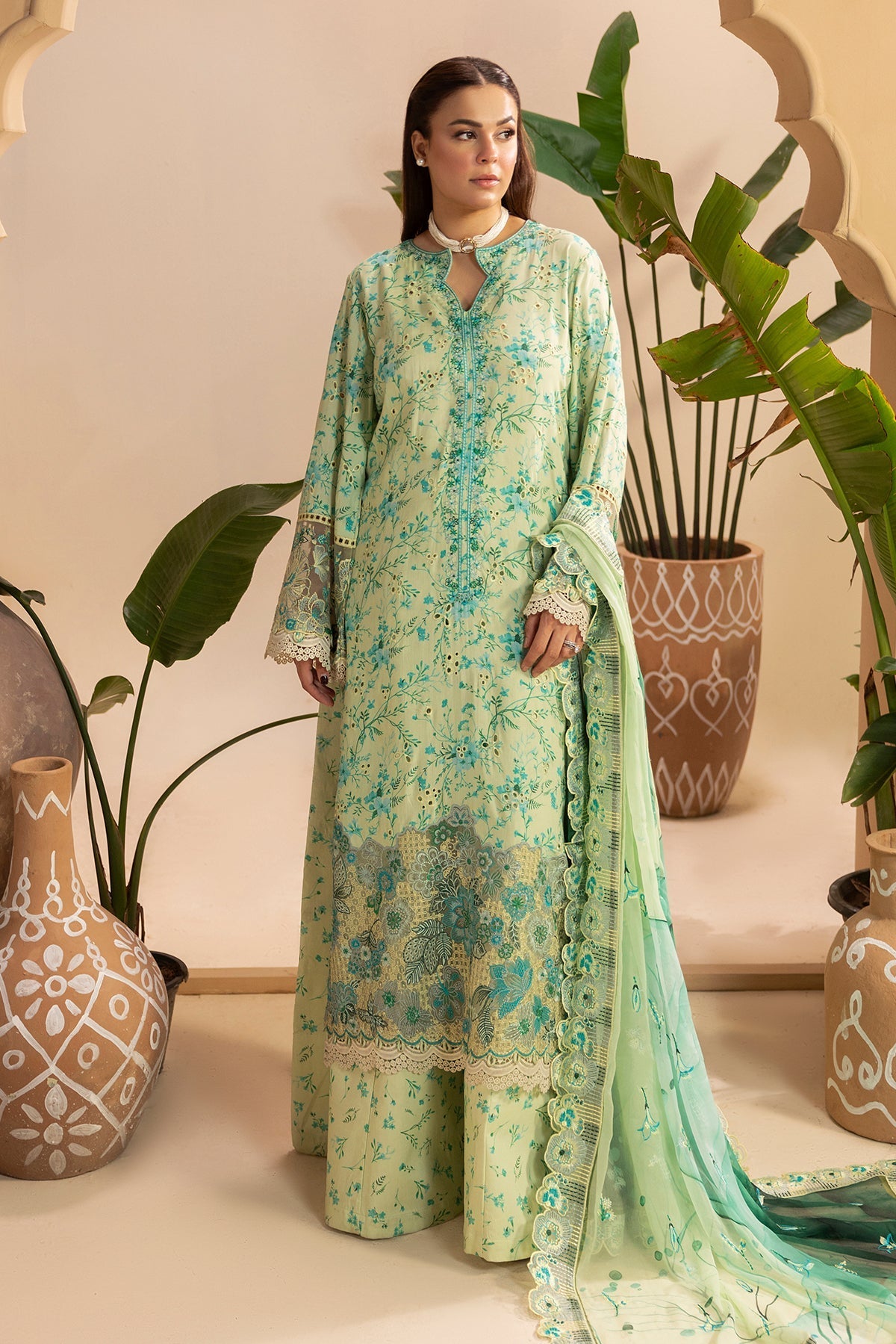 Raeesa Premium | Gulkar Viscose |  GK-03 - Luxury Dress - available at Maria Faisal in UK and USA.