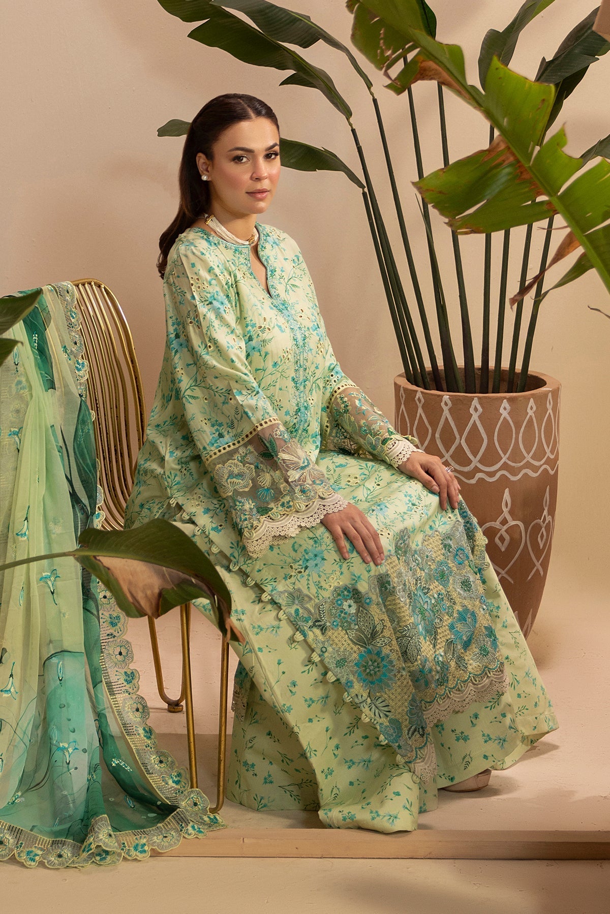 Raeesa Premium | Gulkar Viscose |  GK-03 - Luxury Dress - available at Maria Faisal in UK and USA.