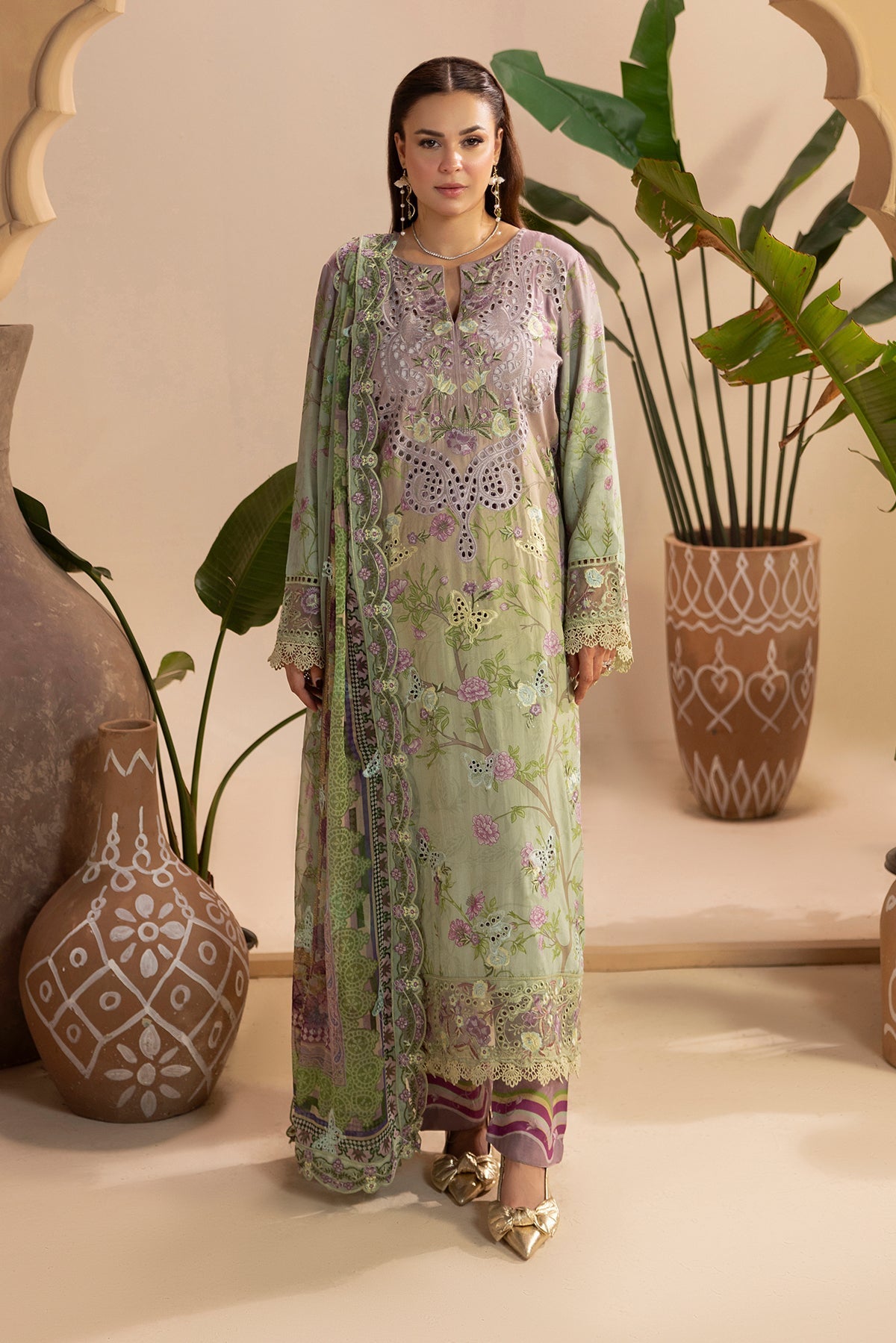 Raeesa Premium | Gulkar Viscose |GK-04 - Luxury Dress - available at Maria Faisal in UK and USA.