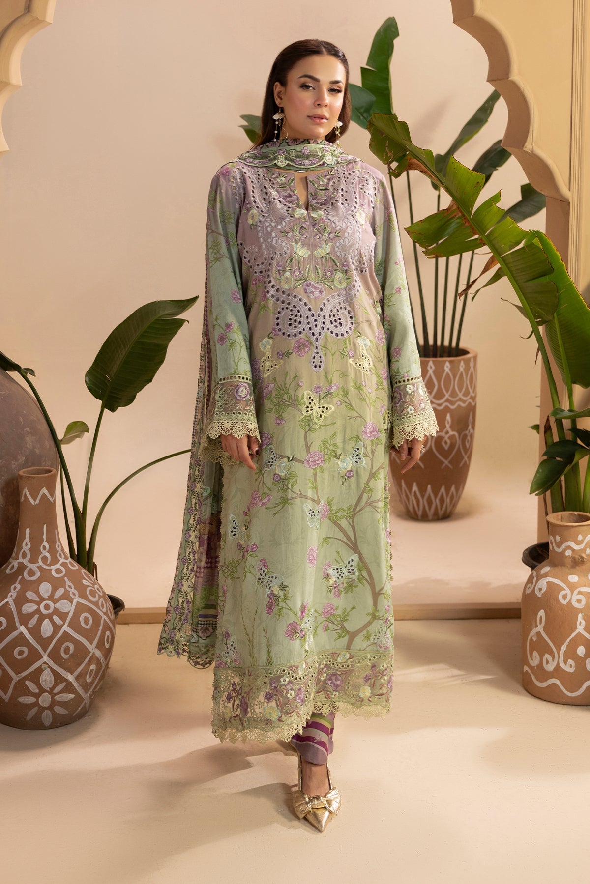 Raeesa Premium | Gulkar Viscose |GK-04 - Luxury Dress - available at Maria Faisal in UK and USA.