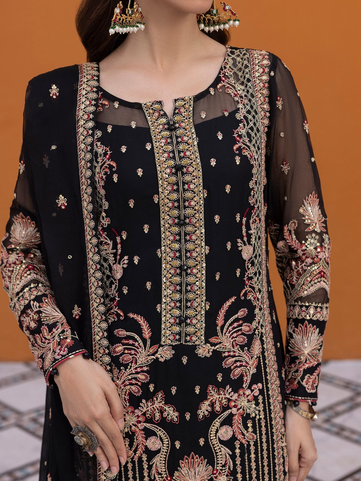 Gulaal | Maeri Luxury Chiffon 26 | SOIR - Formal Dress - available at Maria Faisal in UK and USA.