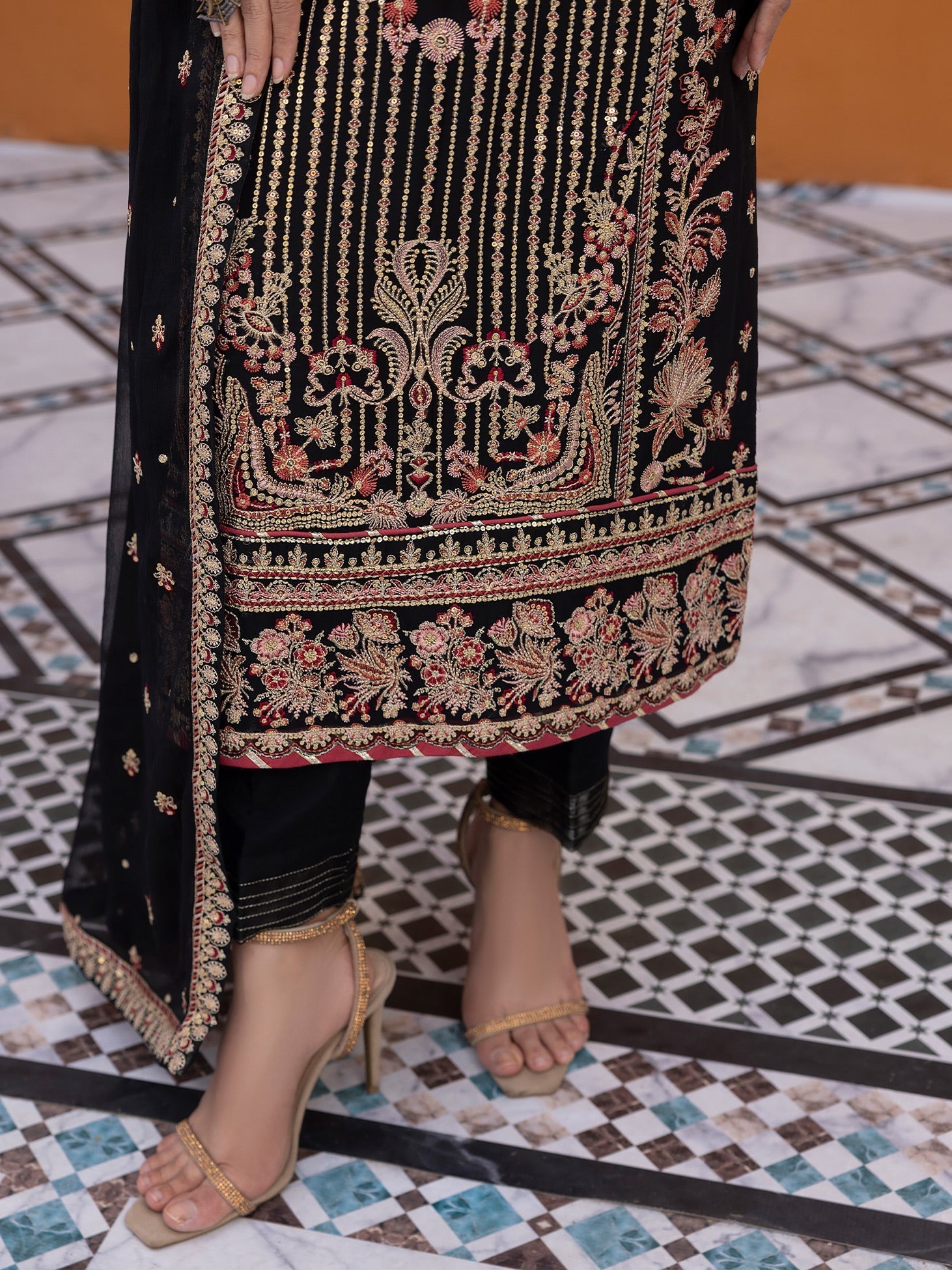 Gulaal | Maeri Luxury Chiffon 26 | SOIR - Formal Dress - available at Maria Faisal in UK and USA.