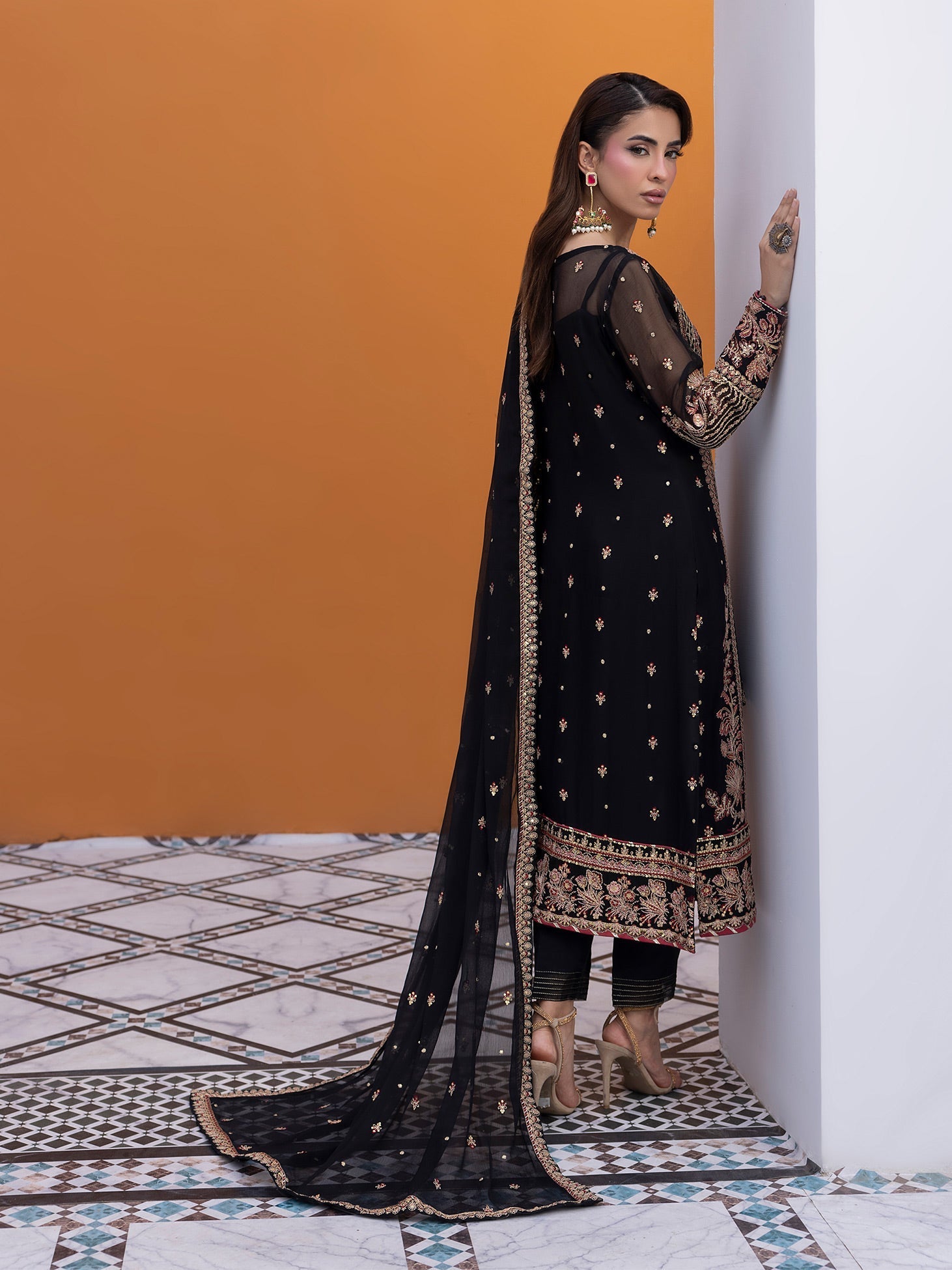 Gulaal | Maeri Luxury Chiffon 26 | SOIR - Formal Dress - available at Maria Faisal in UK and USA.