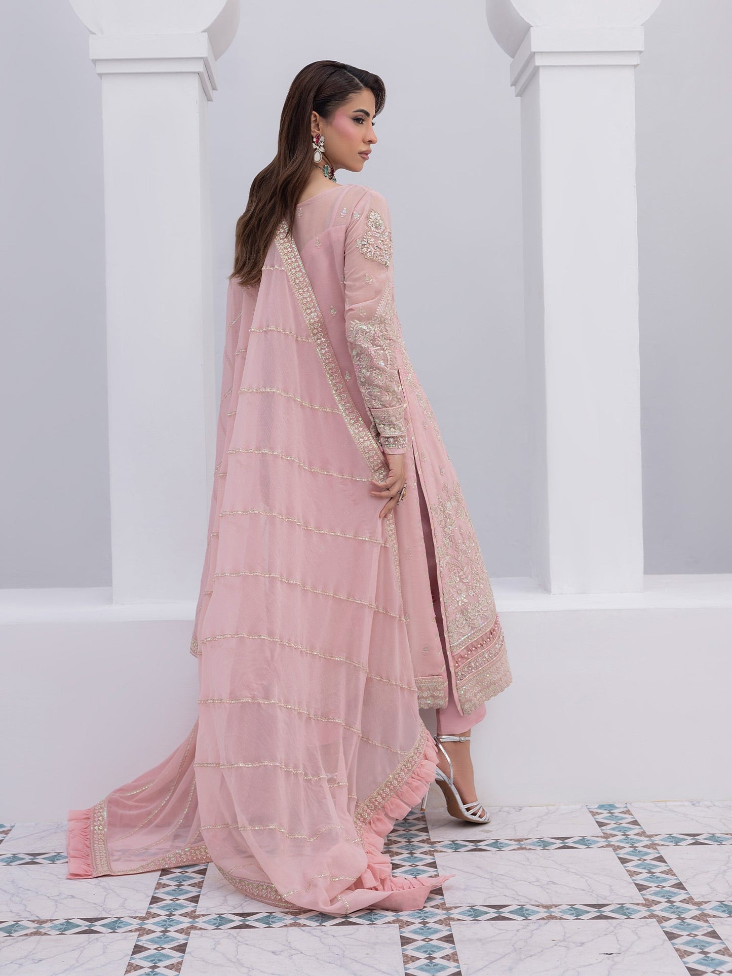 Gulaal | Maeri Luxury Chiffon 26 | Perle - Formal Dress - available at Maria Faisal in UK and USA.