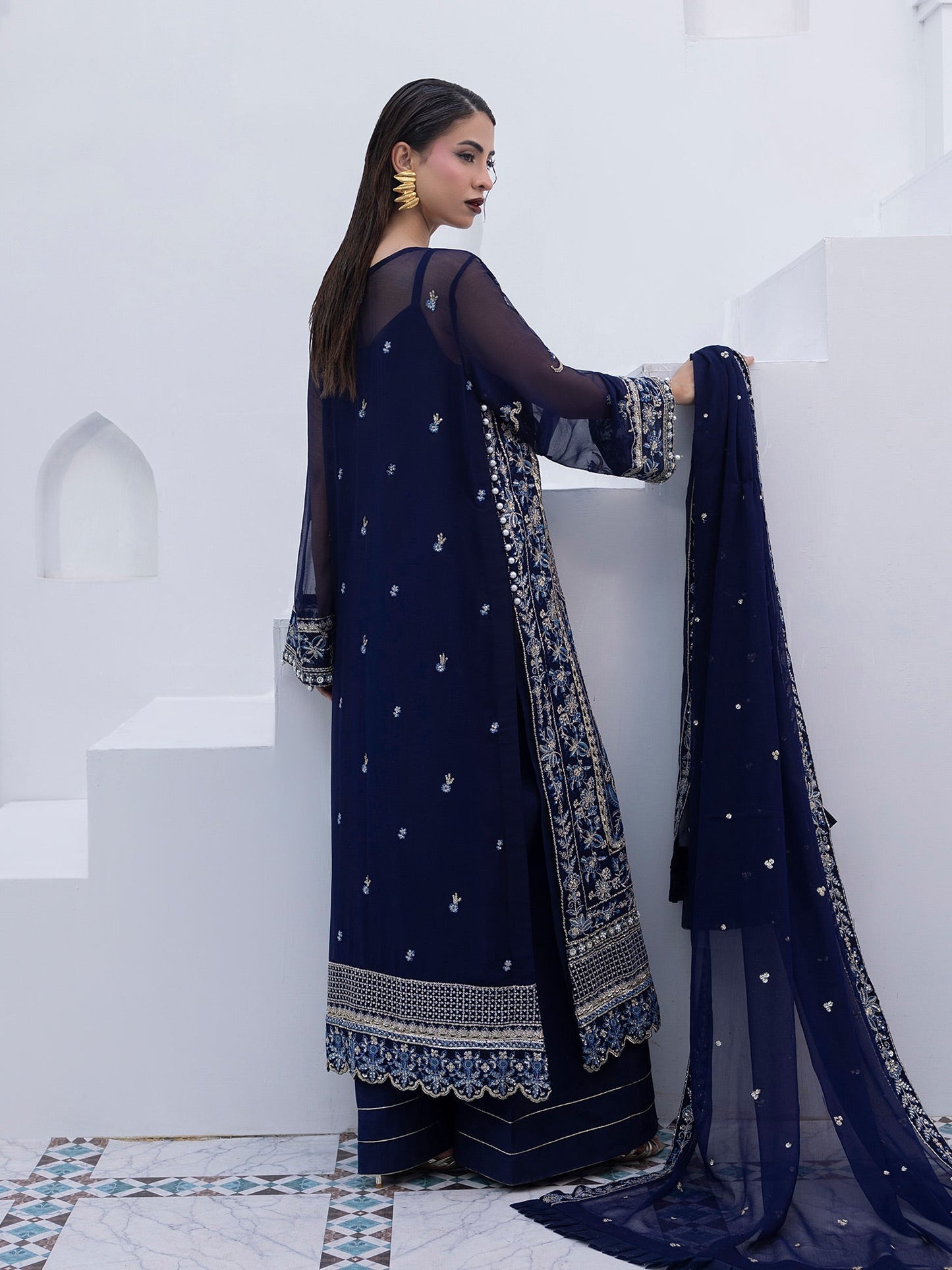 Gulaal | Maeri Luxury Chiffon 26 | Lueur - Formal Dress - available at Maria Faisal in UK and USA.