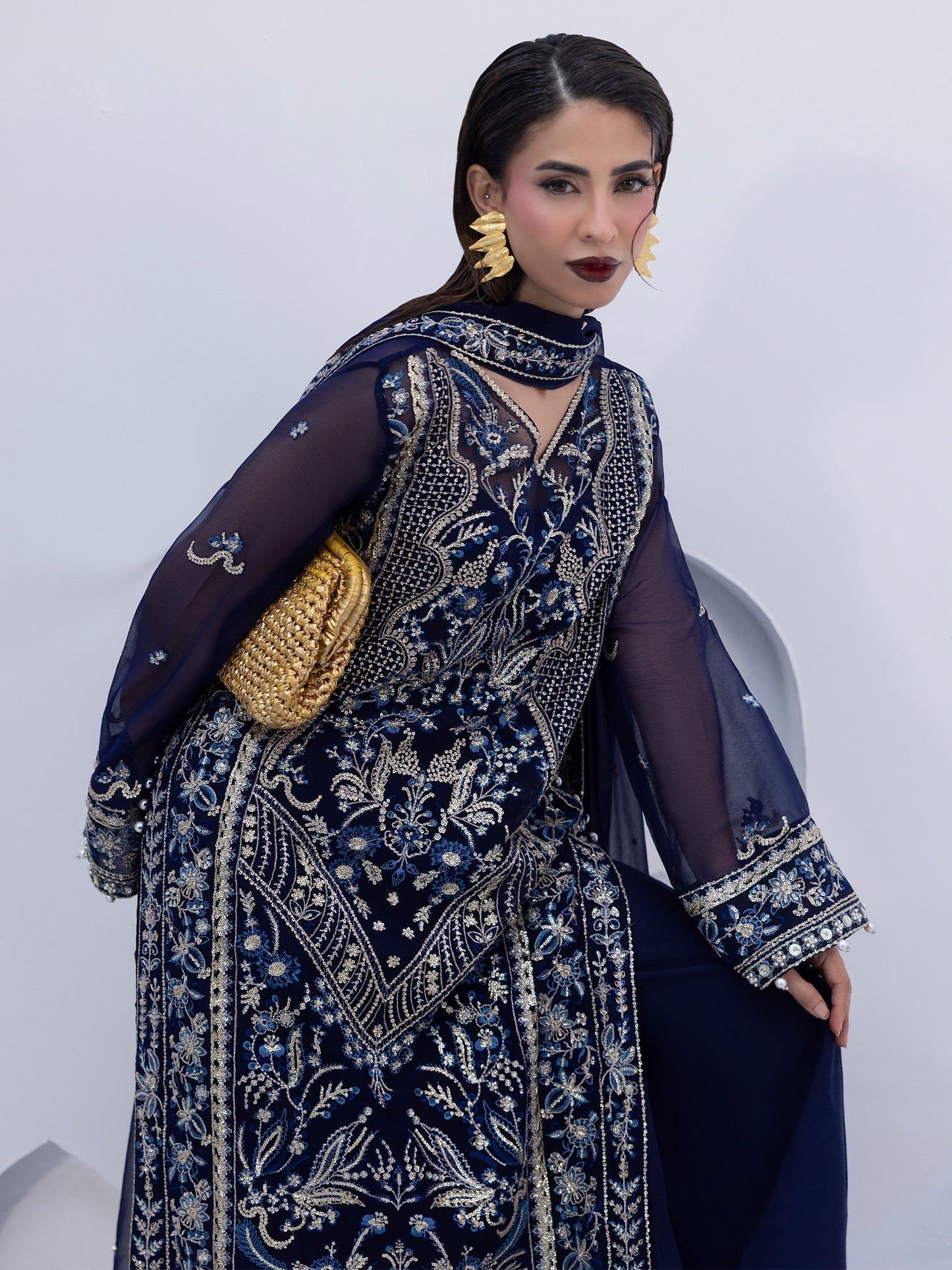 Gulaal | Maeri Luxury Chiffon 26 | Lueur - Formal Dress - available at Maria Faisal in UK and USA.