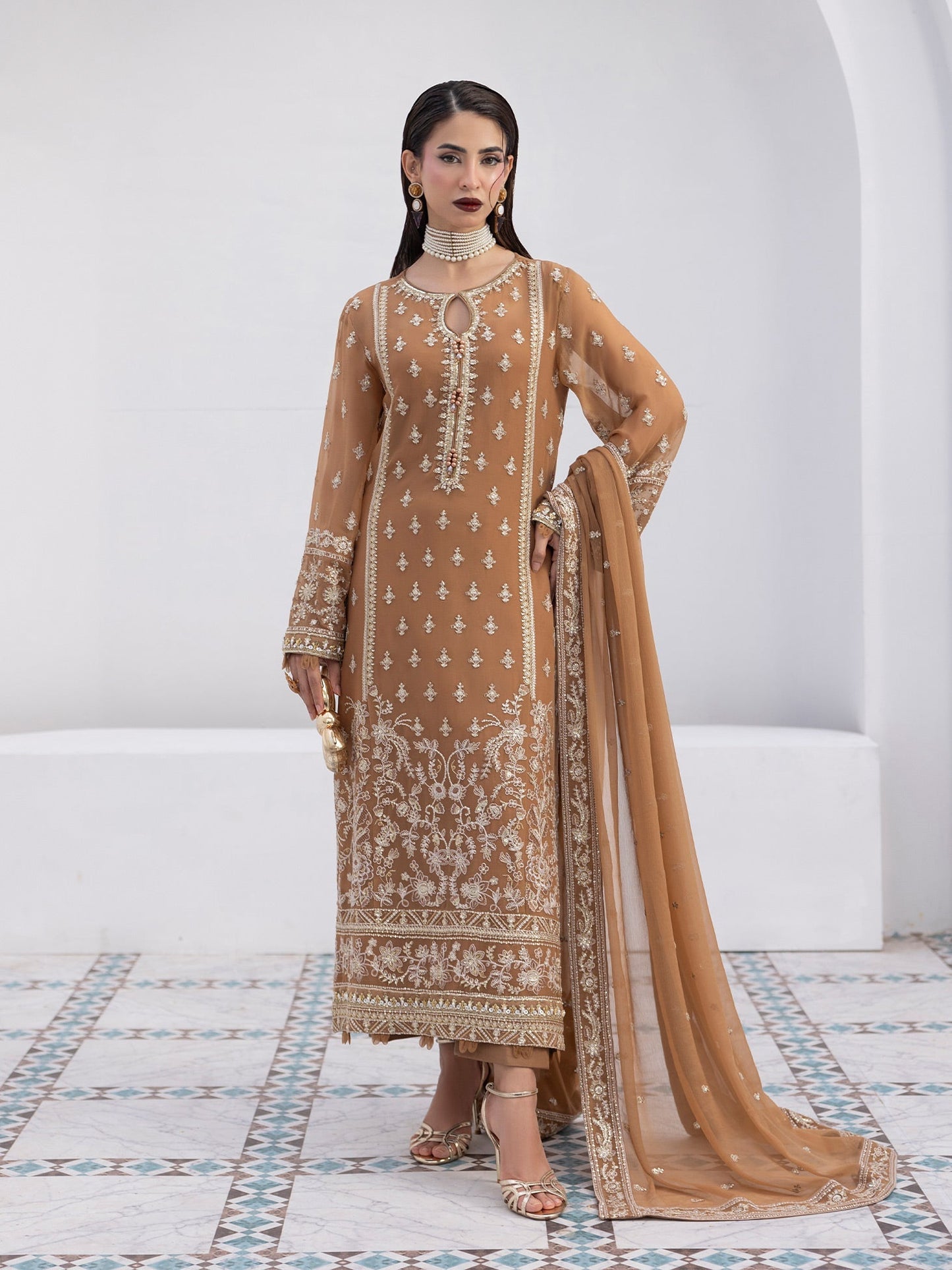 Gulaal | Maeri Luxury Chiffon 26 | Mirage - Formal Dress - available at Maria Faisal in UK and USA.